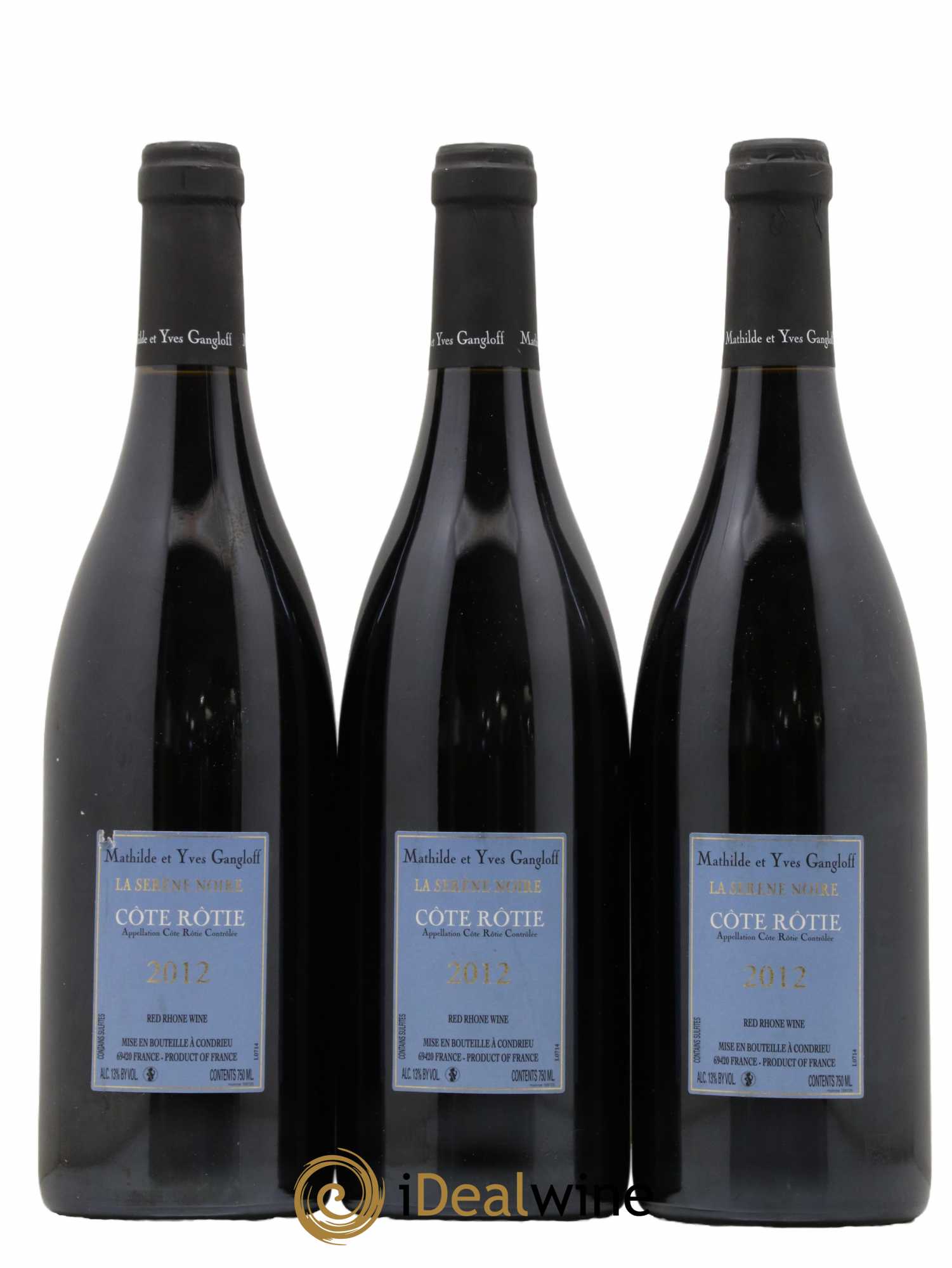 Côte-Rôtie La Sereine Noire Gangloff (Domaine) 2012 - Lot de 3 bouteilles - 1