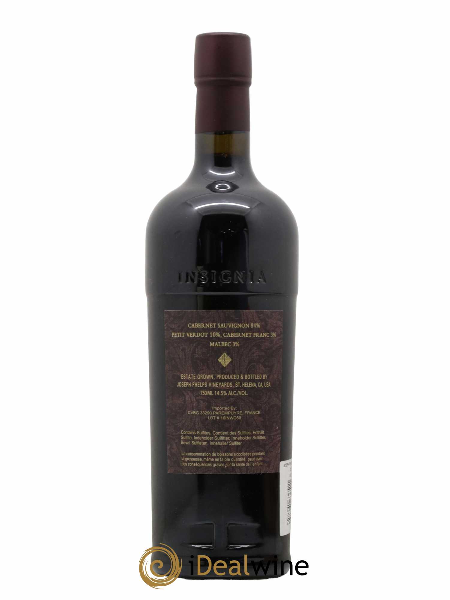 Napa Valley Insignia Joseph Phelps 2016 - Lot of 1 bottle - 1