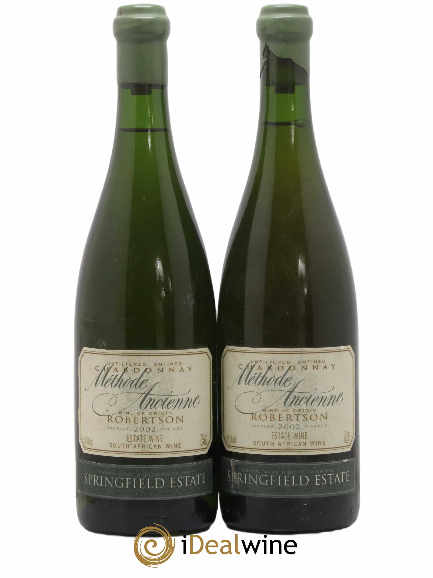 Afrique du Sud Springfield Estate Chardonnay méthode ancienne Robertson 2002 - Lot of 2 bottles - 0