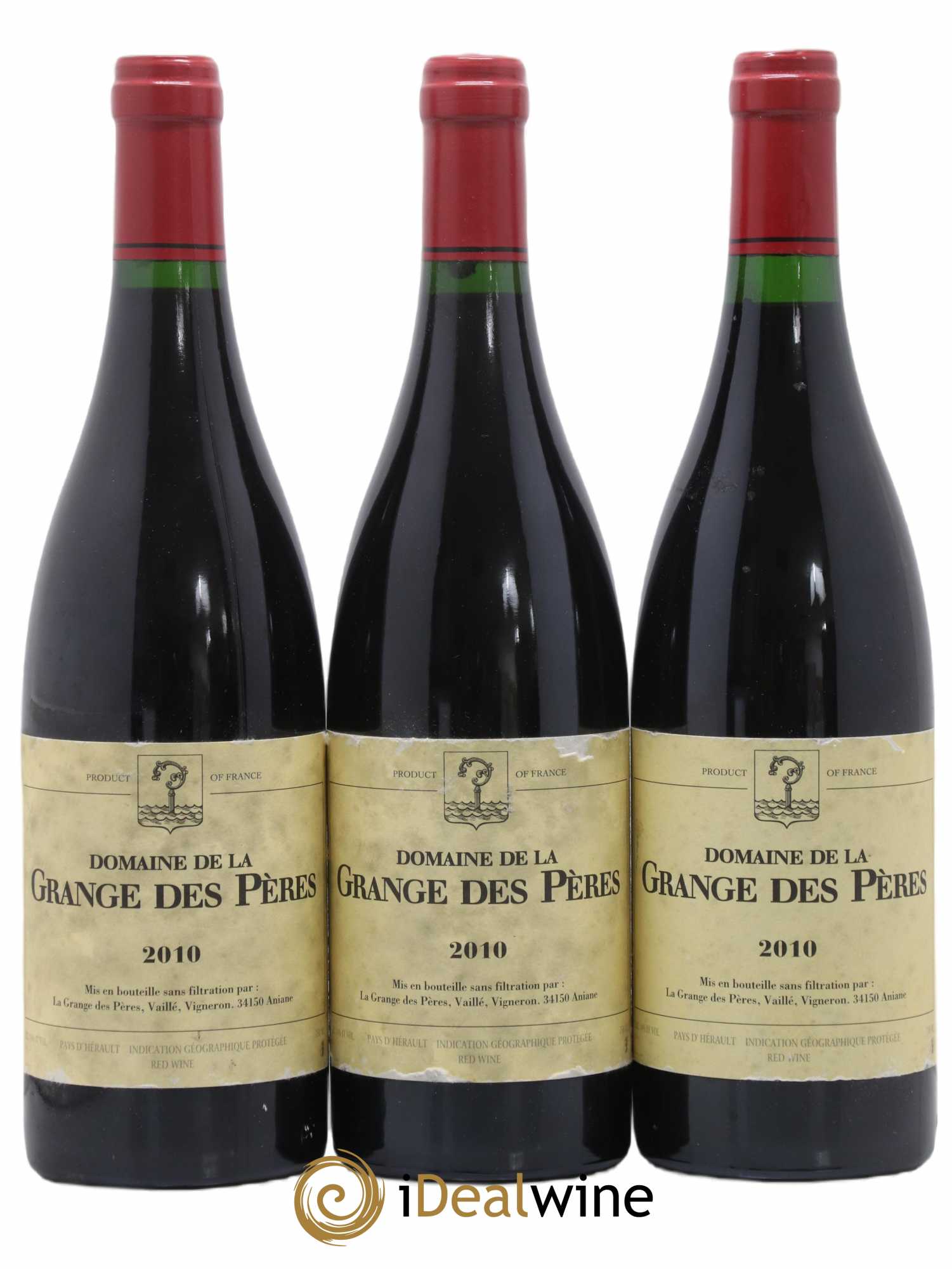 Pays d'Hérault Grange des Pères Laurent Vaillé 2010 - Lot de 3 bouteilles - 0
