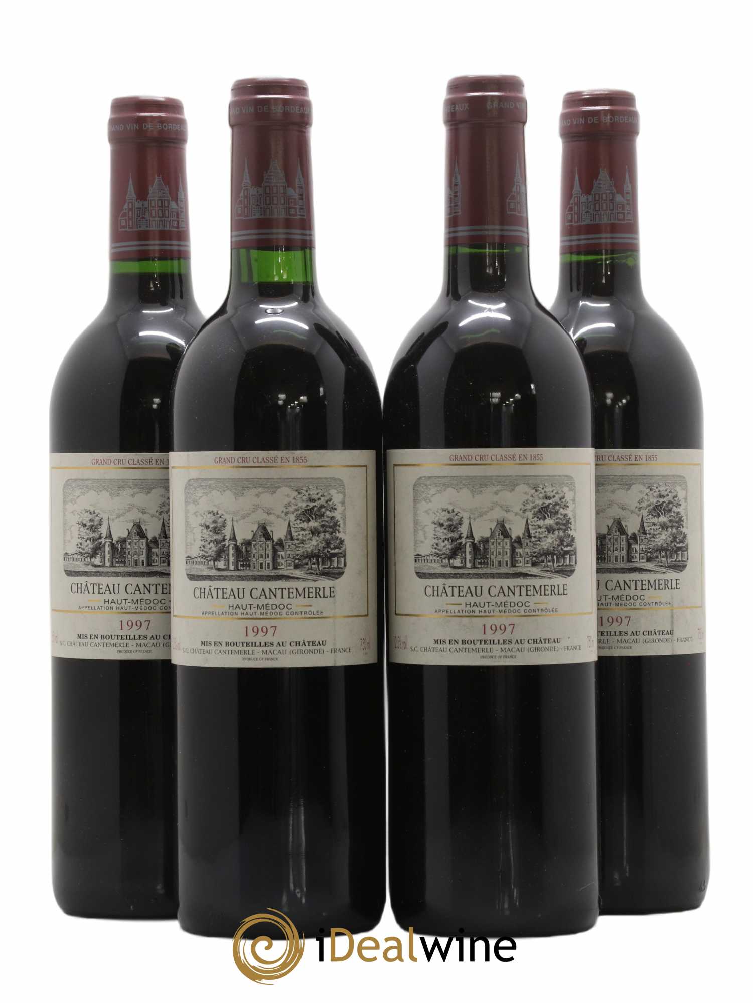 Château Cantemerle 5ème Grand Cru Classé 1997 - Lotto di 4 bottiglie - 0