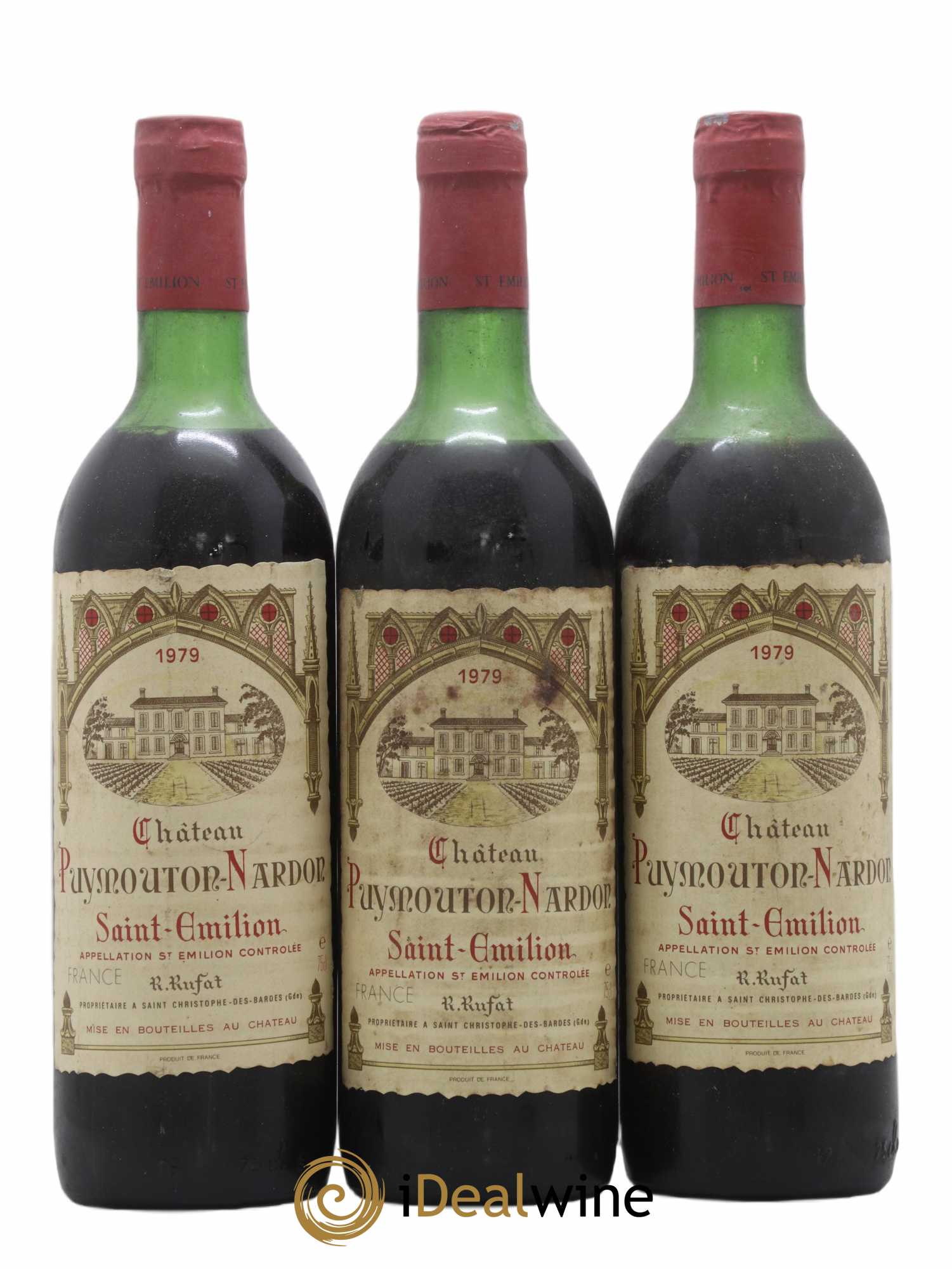 Saint-Émilion Chateau Puymouton 1979 - Lot de 3 bouteilles - 0