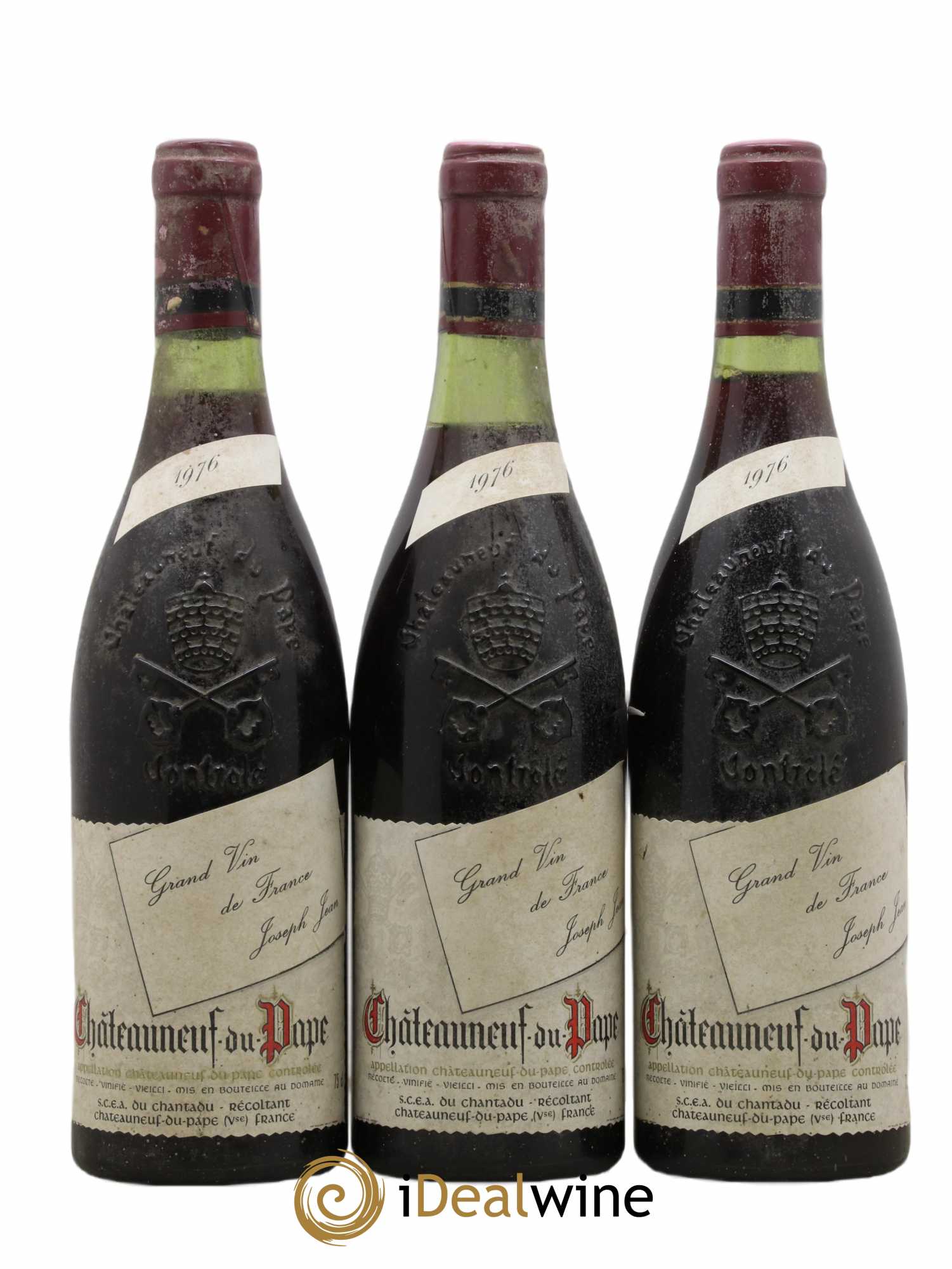 Châteauneuf-du-Pape Joseph Jean 1976 - Lot de 3 bouteilles - 0