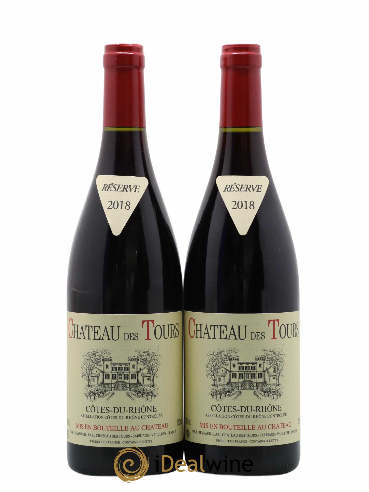 Côtes-du-Rhône Château des Tours Emmanuel Reynaud 2018 - Lot de 2 bouteilles - 0