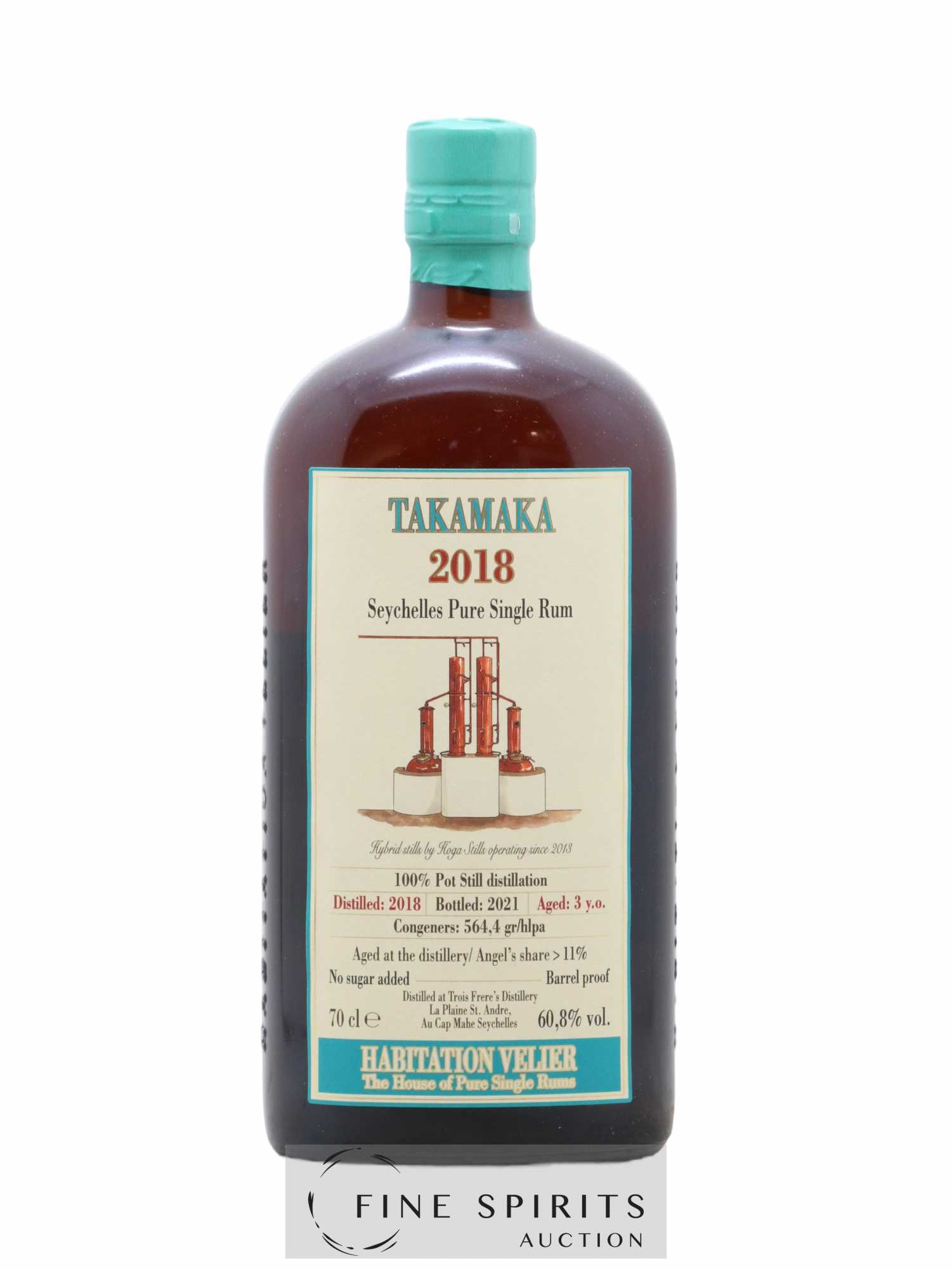 Takamaka 3 years 2018 Of. bottled 2021 Habitation Velier - Lot de 1 bouteille - 1