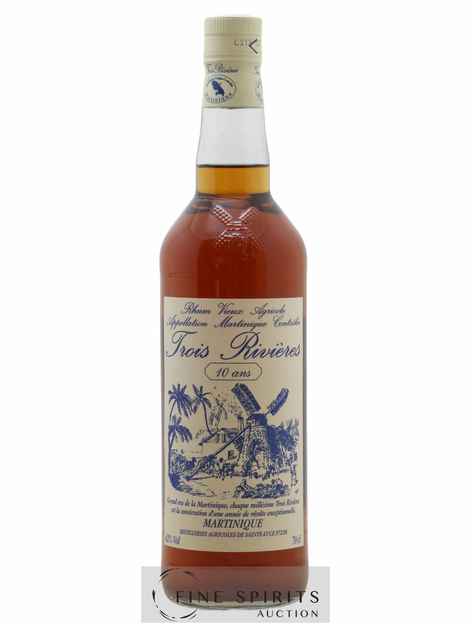 Trois Rivières 10 years Of. - Lot de 1 bouteille - 1