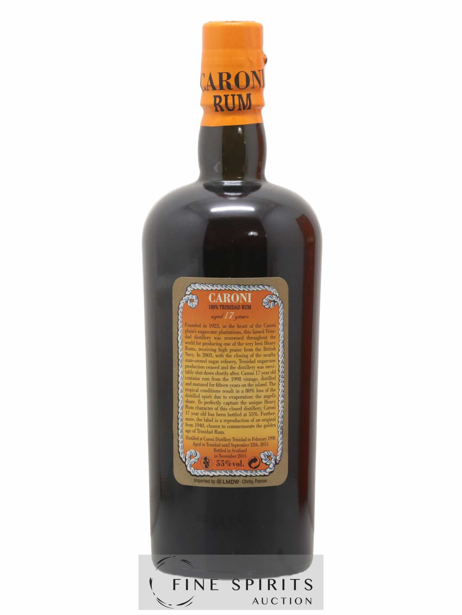 Caroni 17 years 1998 Of. 110° Proof bottled 2015 LMDW Extra Strong - Lot de 1 bouteille - 2