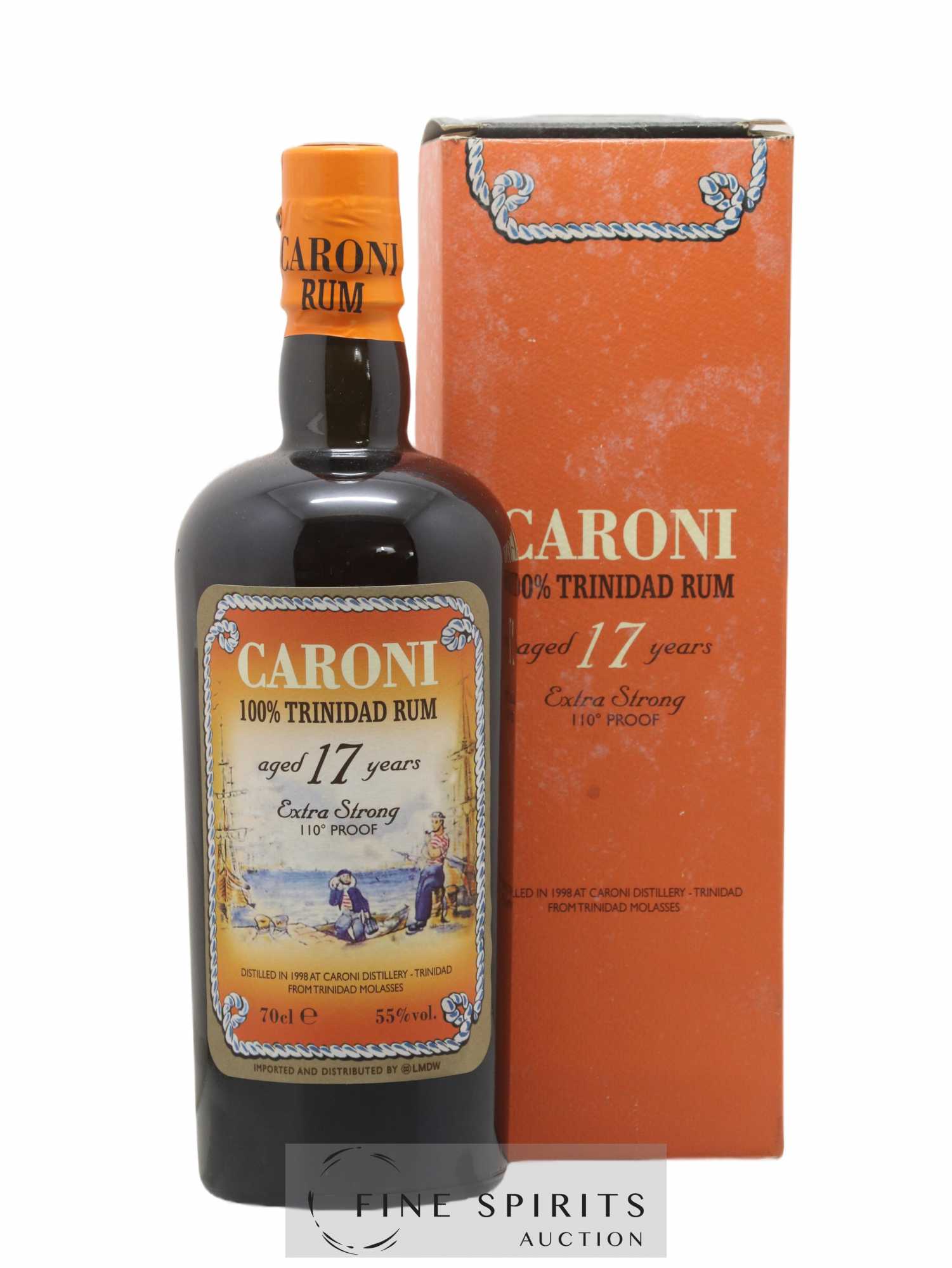 Caroni 17 years 1998 Of. 110° Proof bottled 2015 LMDW Extra Strong - Lot de 1 bouteille - 0