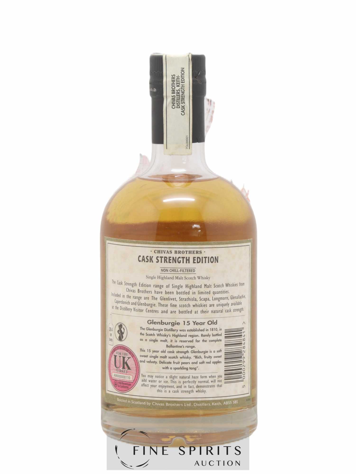 Glenburgie 15 years 1992 Of. Batch n°GB 15 001 - bottled 2007 Chivas Brothers Cask Strength Edition - Lot de 1 bouteille - 1