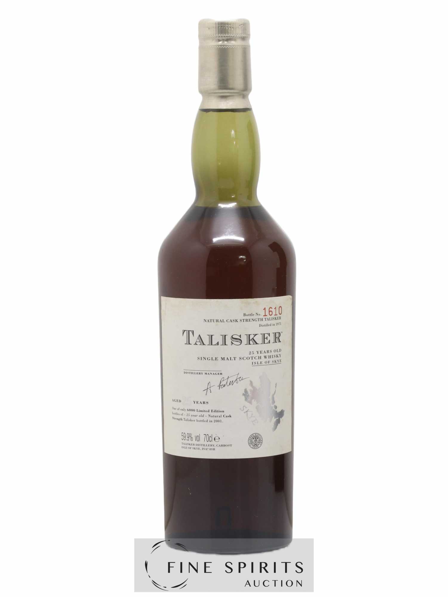 Talisker 25 years 1975 Of. Natural Cask Strengh bottled 2001 Limited Edition - Lot de 1 bouteille - 1