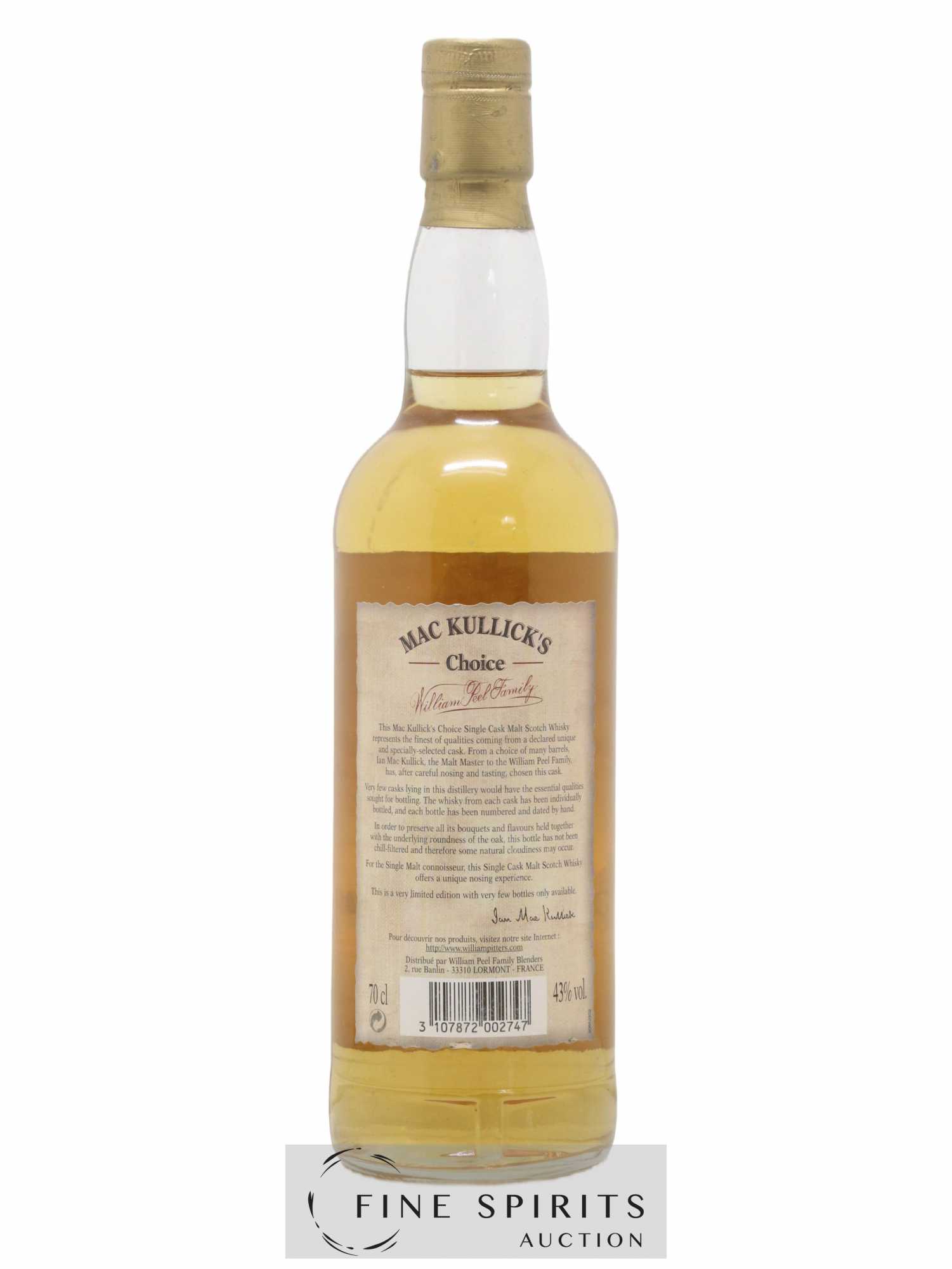Highland Park 1983 MacKillop & Co. Mac Kullick's Choice Single Cask n°1531 - bottled 1999 Limited Edition - Lot de 1 bouteille - 1