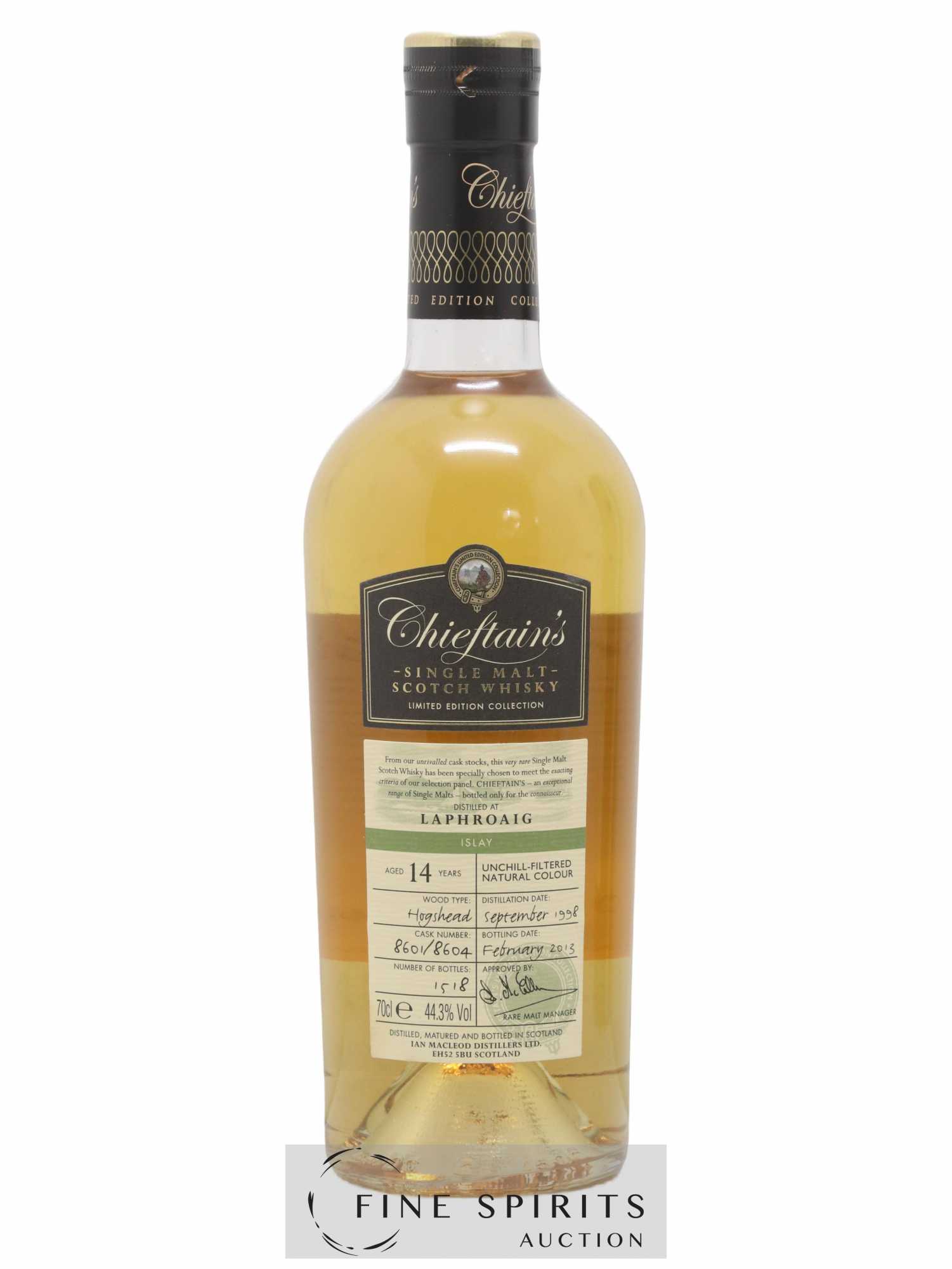 Laphroaig 14 years 1998 Ian Macleod Chieftain's Cask n°8601-8604 - One of 1518 - bottled 2013 Limited Edition Collection - Lot de 1 bouteille - 1