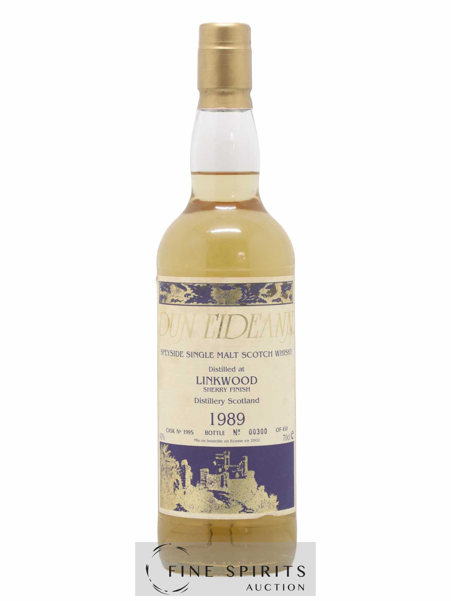 Linkwood 1989 Dun Eideann Sherry Finish Cask n°1995 - One of 450 - bottled 2002 - Lot de 1 bouteille - 0