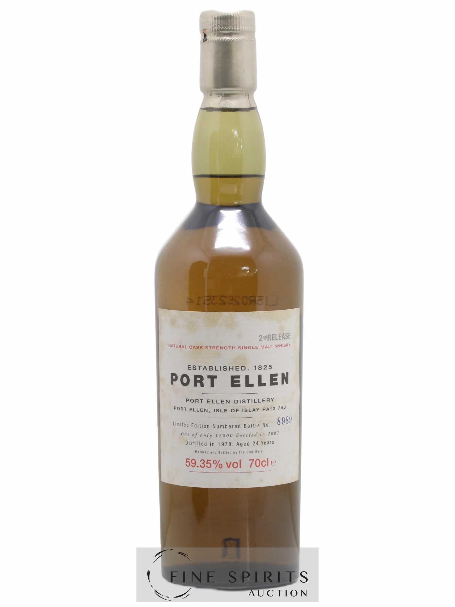 Port Ellen 24 years 1978 Of. 2nd Release Natural Cask Strength - One of 12000 - bottled in 2002 Limited Edition - Lot de 1 bouteille - 1