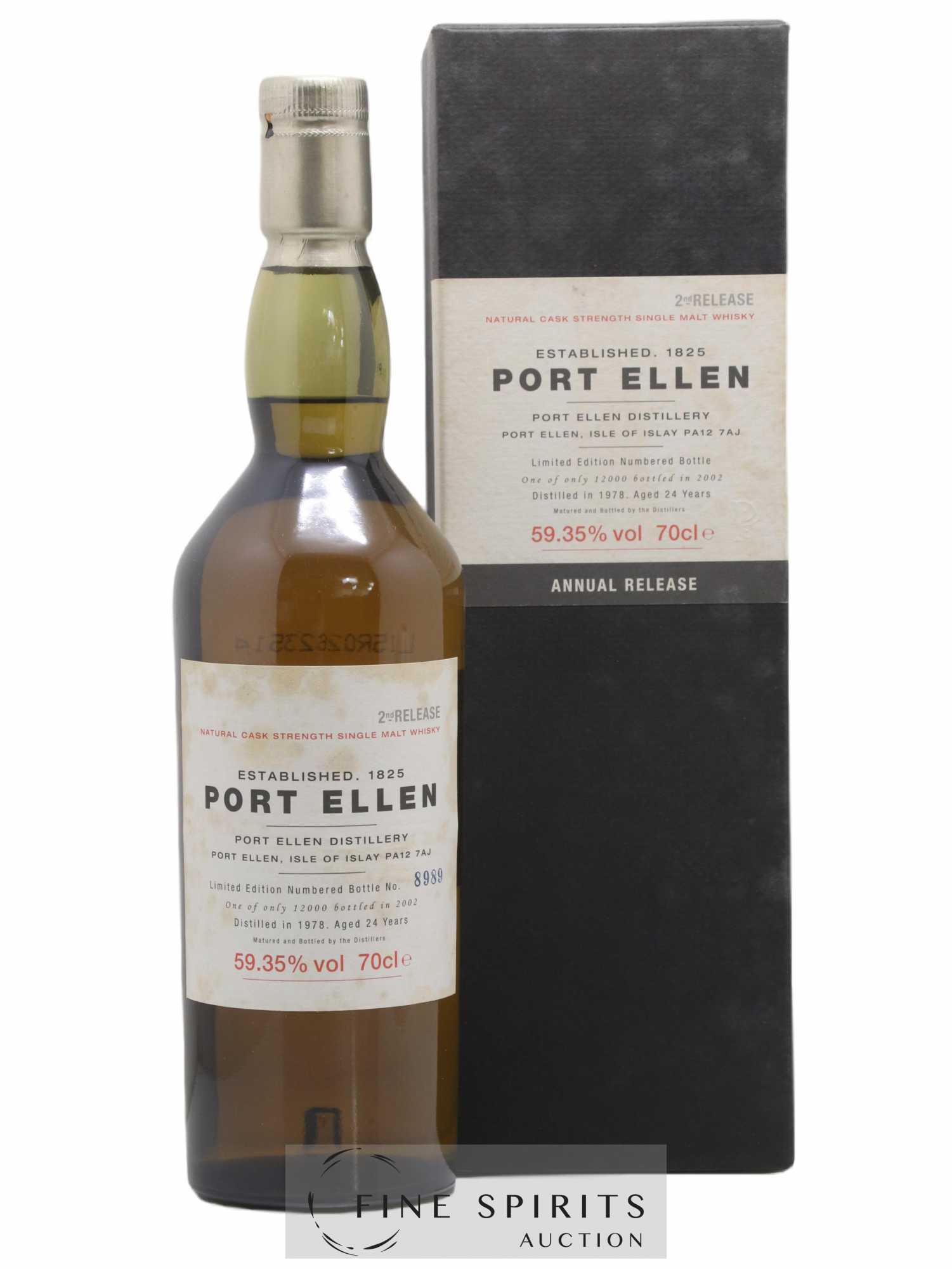 Port Ellen 24 years 1978 Of. 2nd Release Natural Cask Strength - One of 12000 - bottled in 2002 Limited Edition - Lot de 1 bouteille - 0