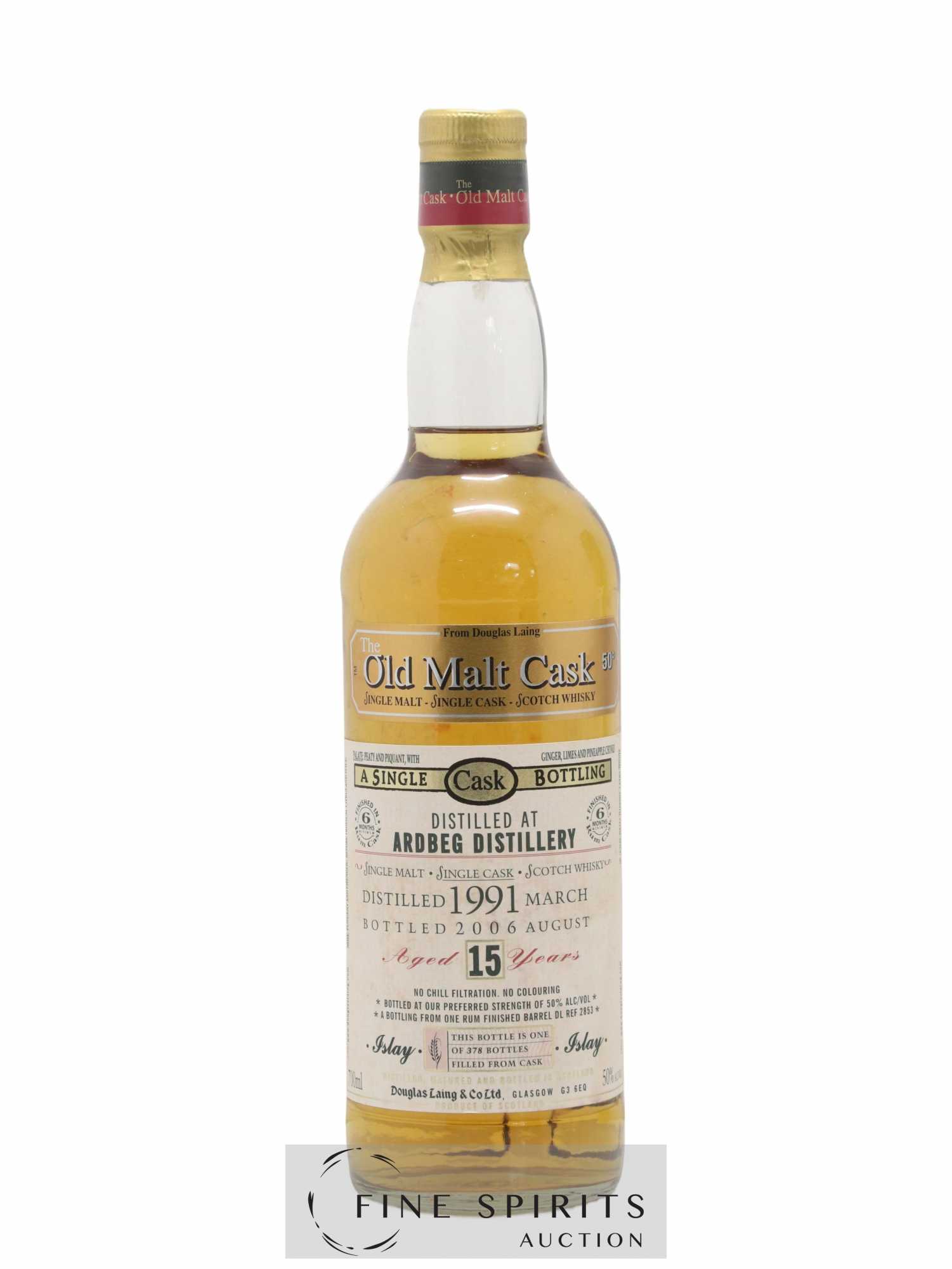 Ardbeg 15 years 1991 Douglas Laing Single Cask - One of 378 - bottled 2006 The Old Malt Cask - Lot de 1 bouteille - 1
