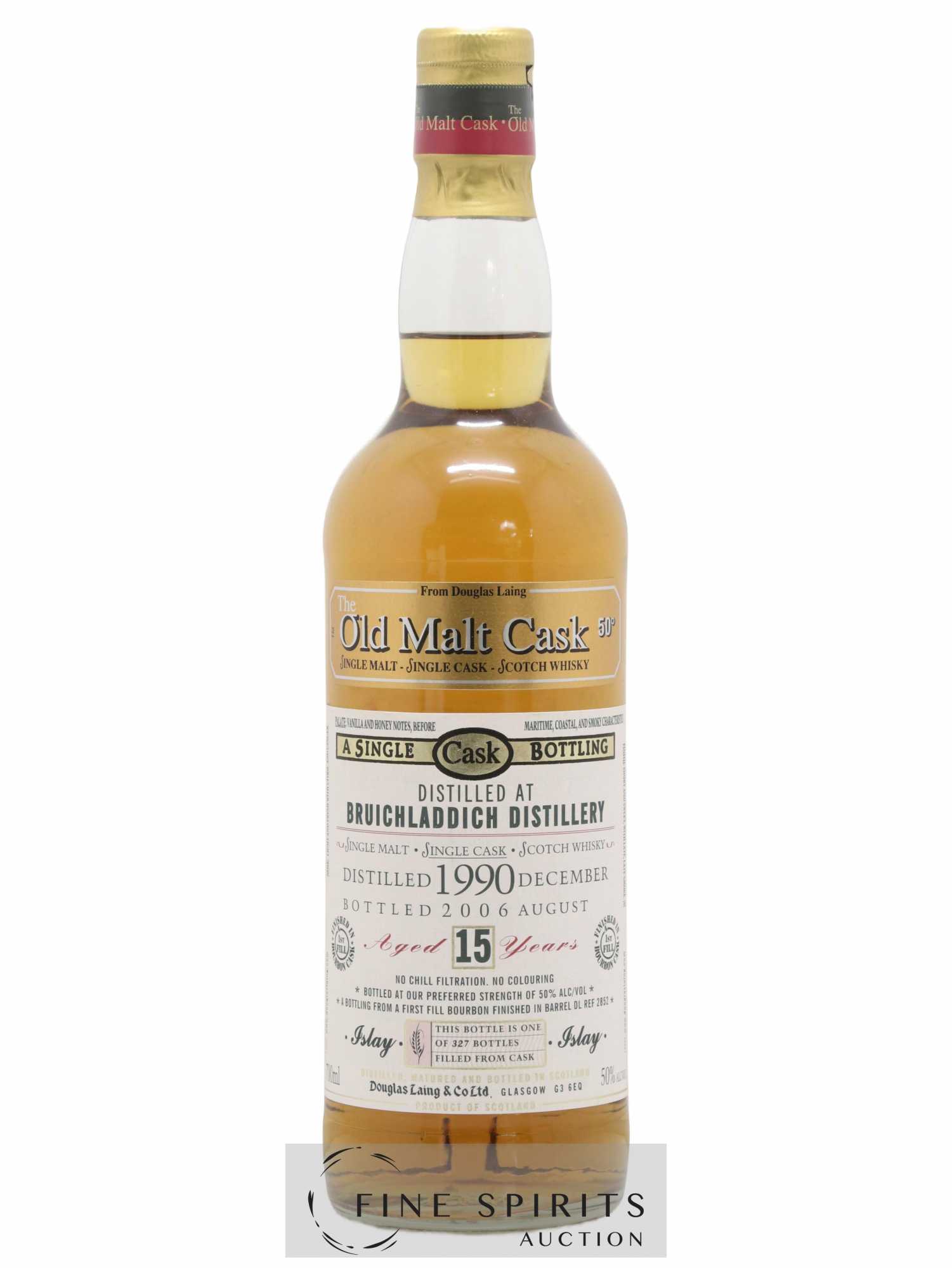 Bruichladdich 15 years 1990 Douglas Laing Cask DL2852 - One of 327 - bottled 2006 Old Malt Cask - Lot of 1 bottle - 1