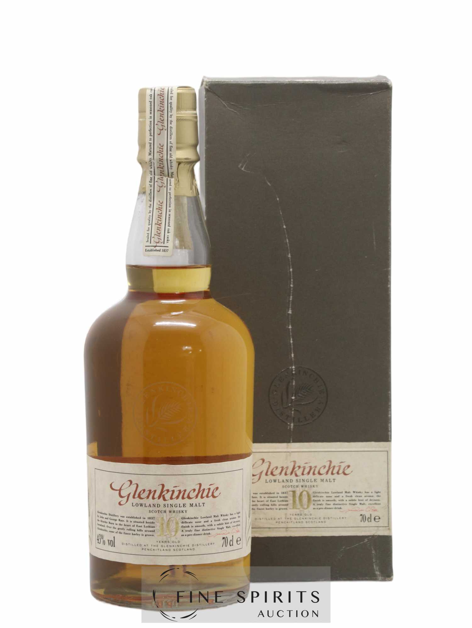 Glenkinchie 10 years Of. Pre Classic Malt, Golden 10 - Lot de 1 bouteille - 0