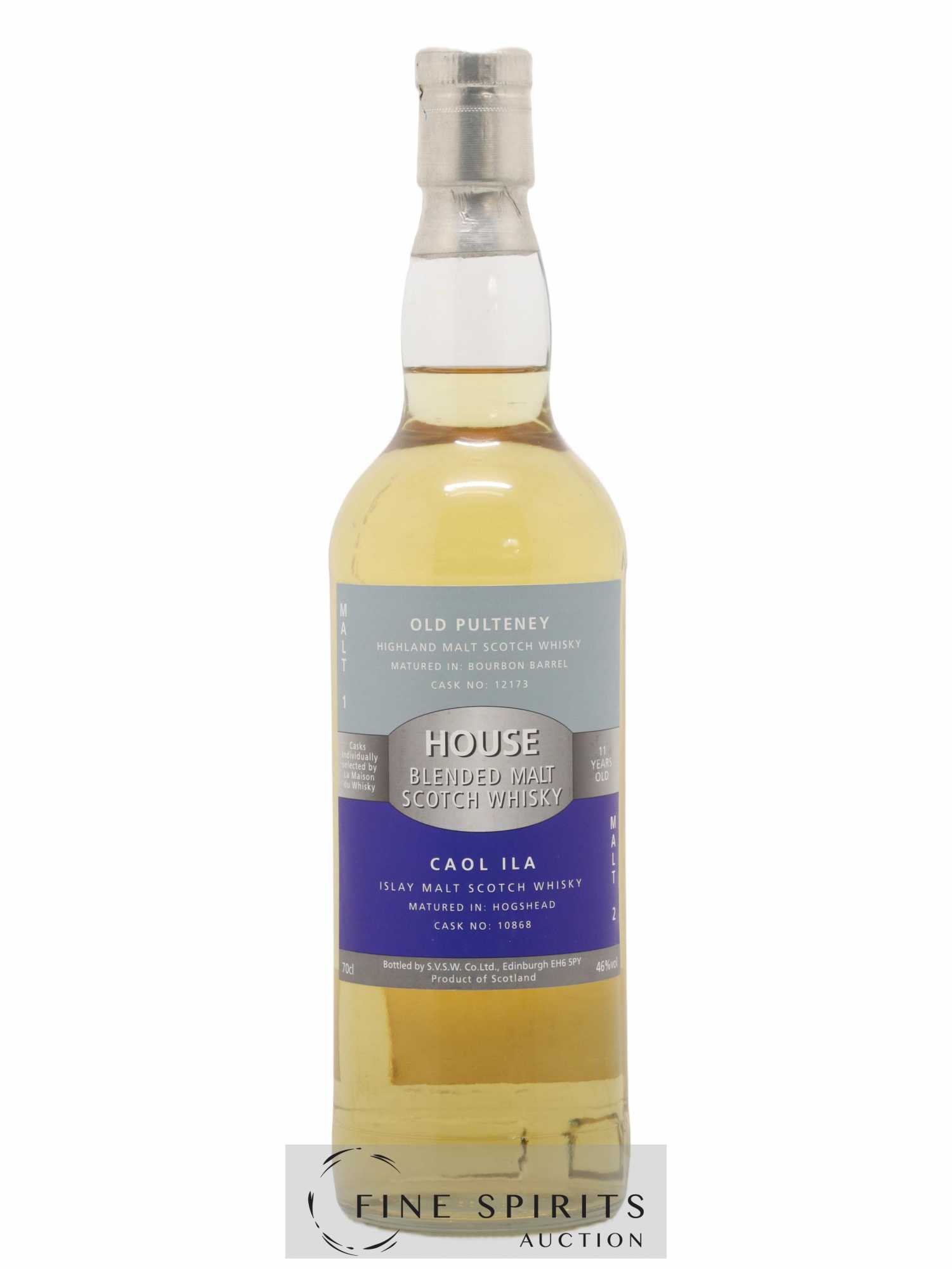 Old Pulteney - Caol Ila 11 years SVSW House Casks n°12173-10868 LMDW - Lot de 1 bouteille - 0