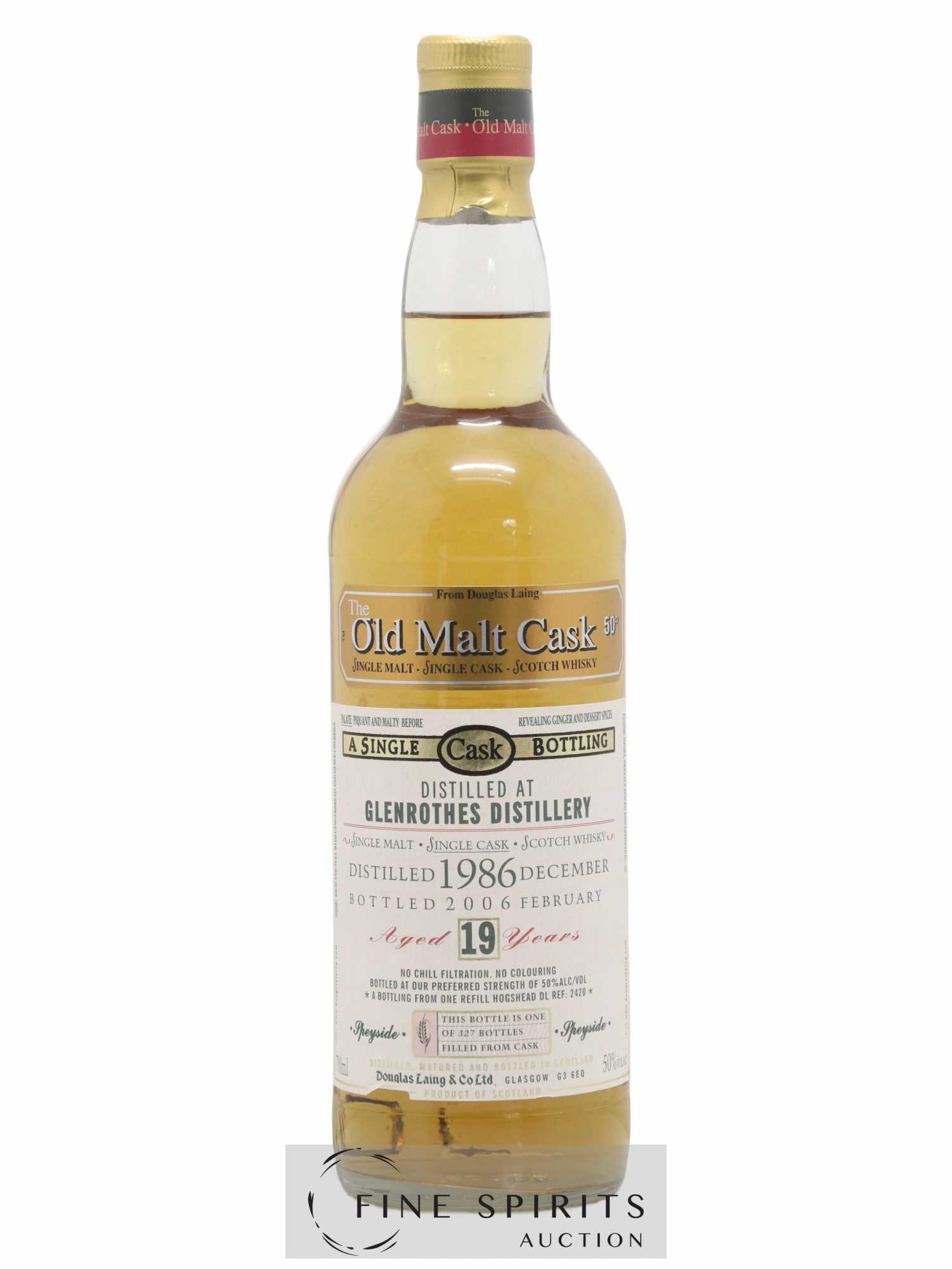 Glenrothes 19 years 1986 Douglas Laing Cask DL2420 - One of 327 - bottled 2006 The Old Malt Cask - Lot de 1 bouteille - 1