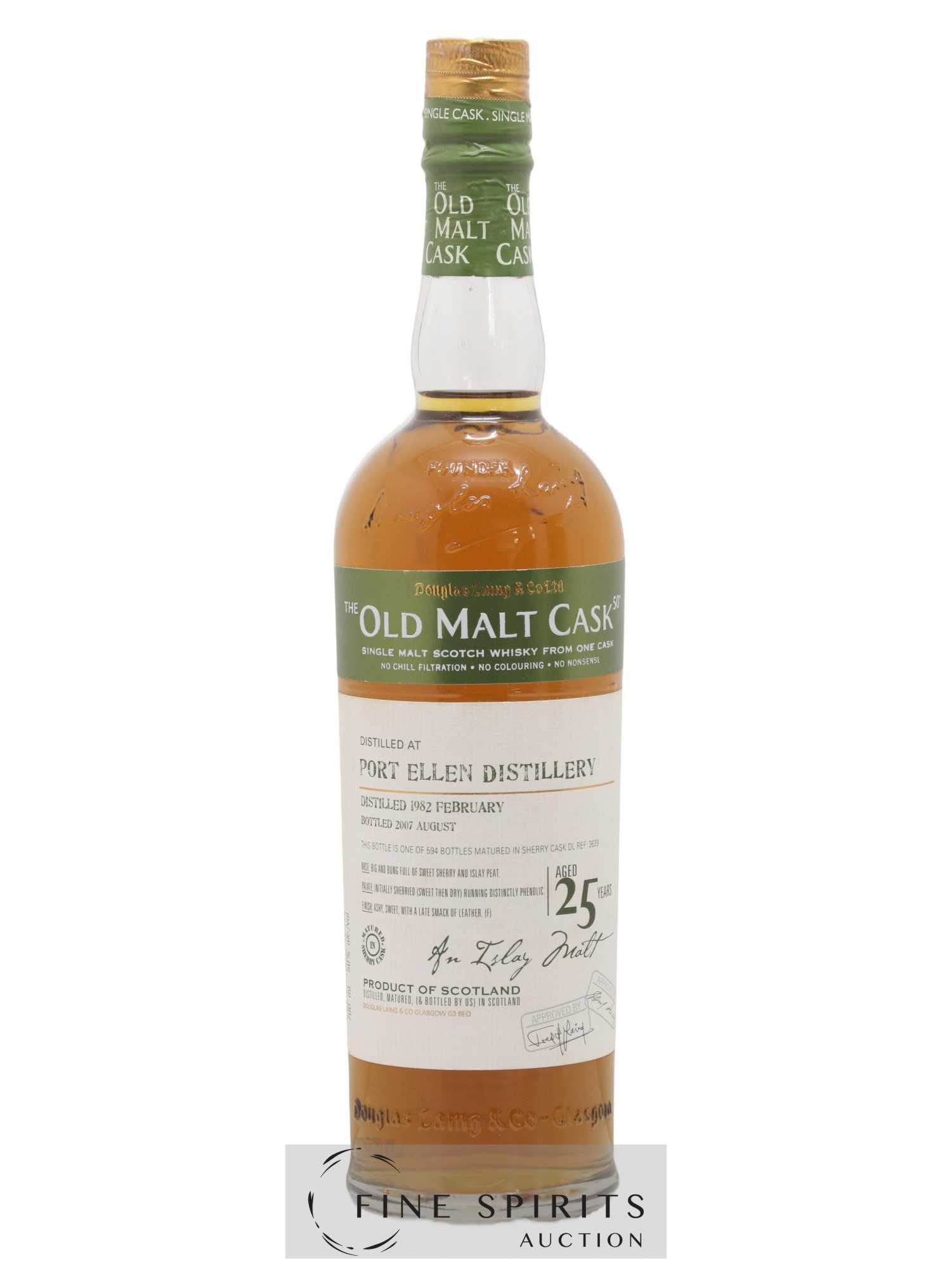 Port Ellen 25 years 1982 Douglas Laing Cask DL REF 3639 - One of 594 - bottled 2007 The Old Malt Cask - Lot de 1 bouteille - 1