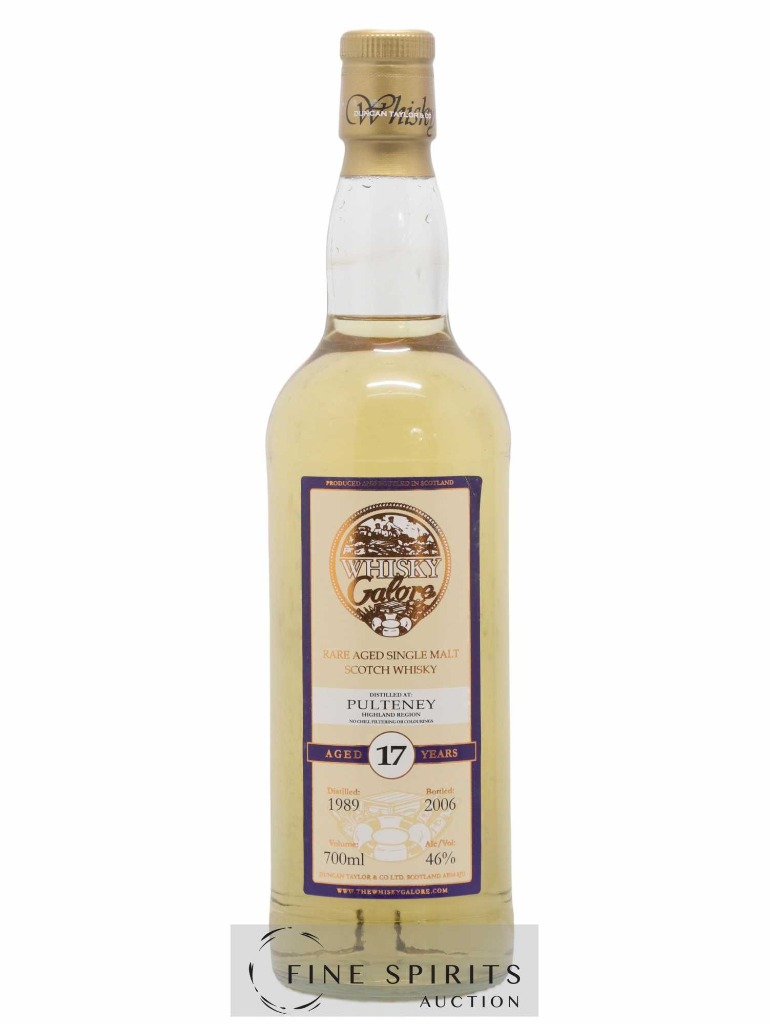 Pulteney 17 years 1989 Duncan Taylor Whisky Galore bottled 2006 - Lot of 1 bottle - 1