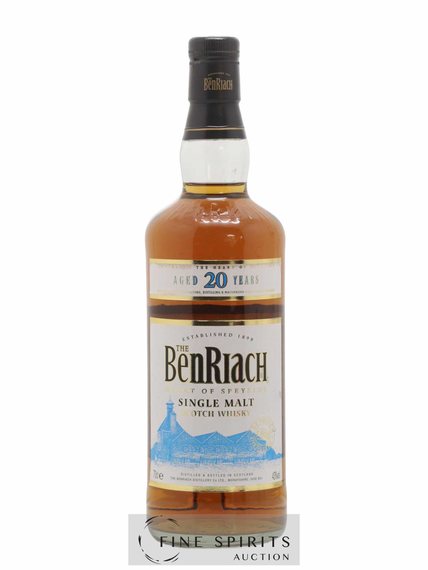 Benriach 20 years Of. - Lot de 1 bouteille - 1