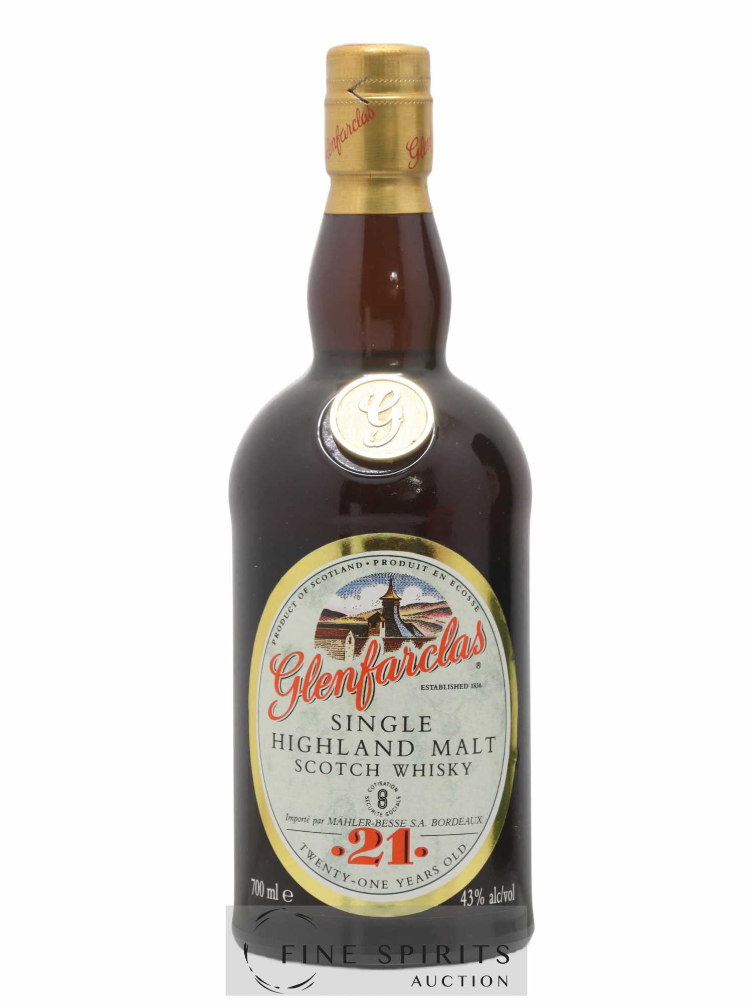 Glenfarclas 21 years Of. - Lot de 1 bouteille - 1