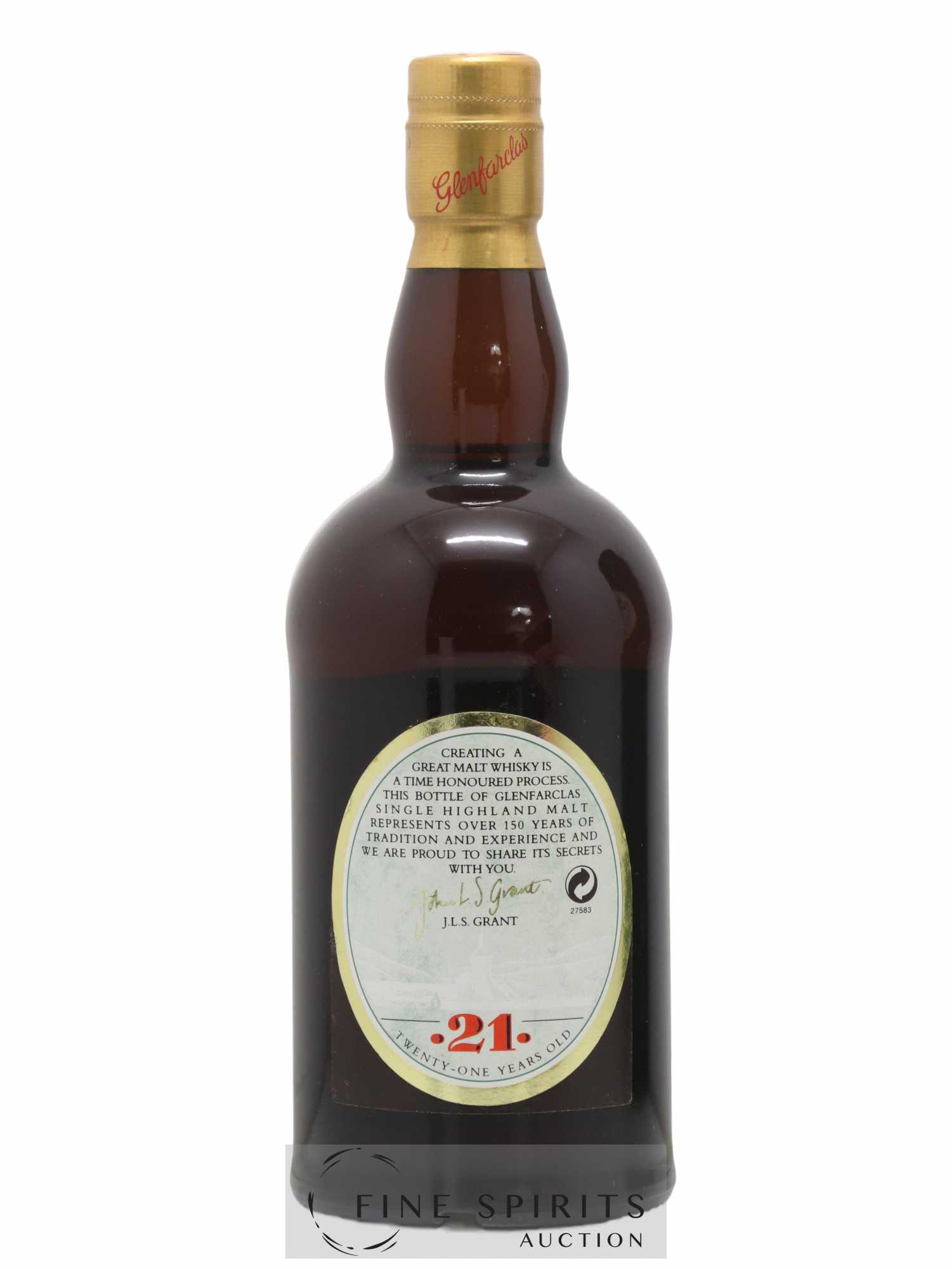 Glenfarclas 21 years Of. - Lot de 1 bouteille - 2