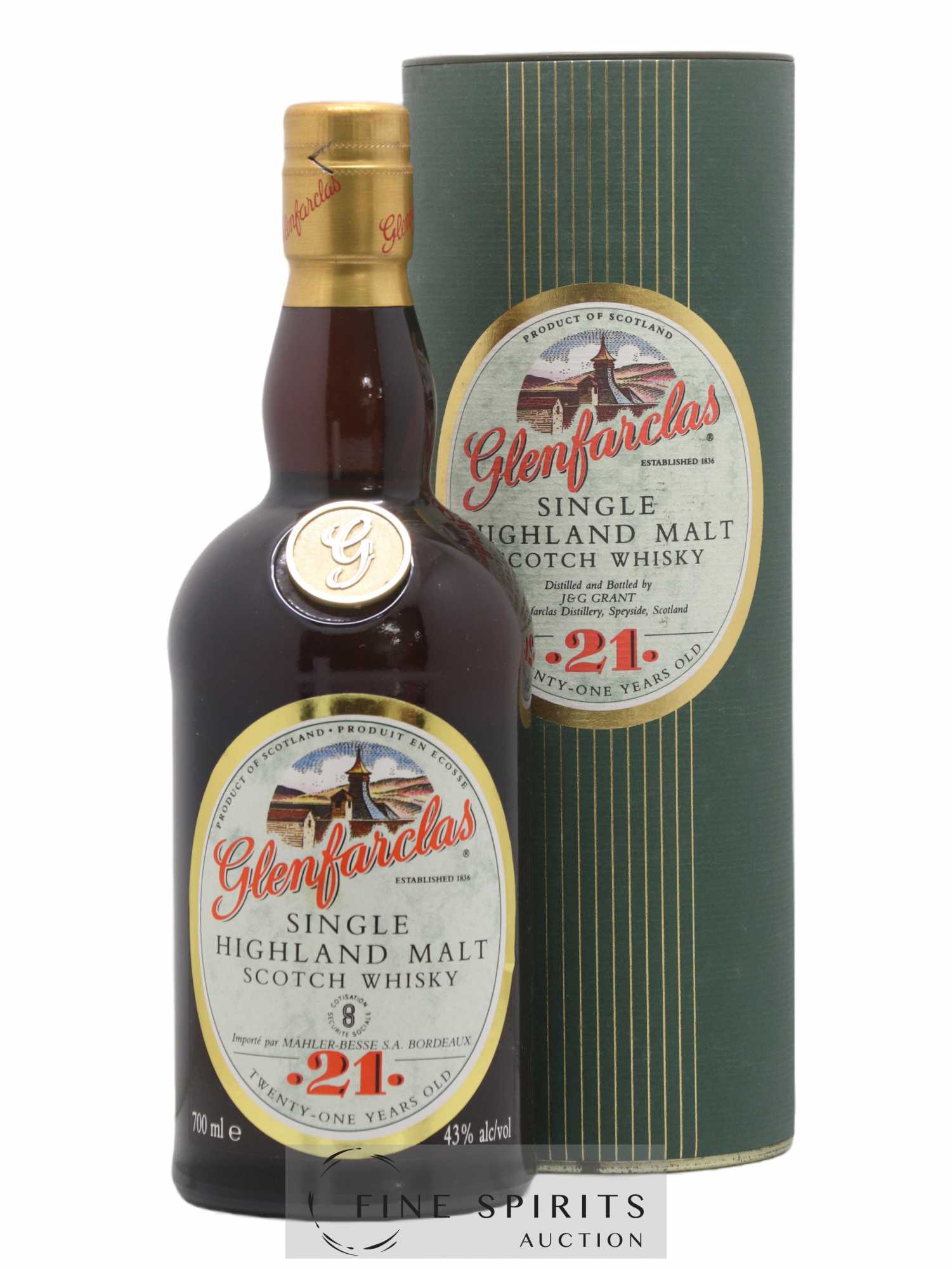 Glenfarclas 21 years Of. - Lot de 1 bouteille - 0