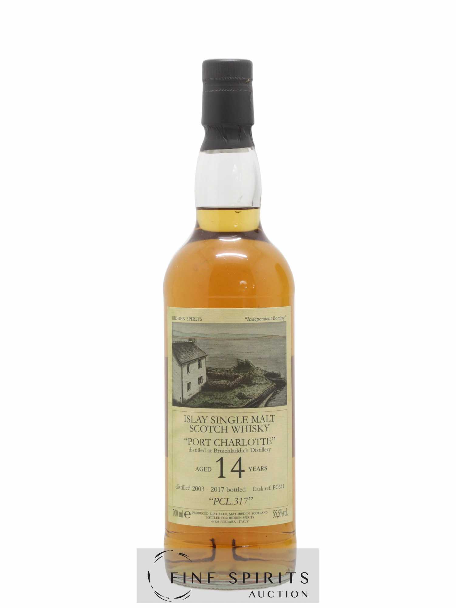 Port Charlotte 14 years 2003 Hidden Spirits PCL.317 Cask n°PC641 - bottled 2017 - Lot de 1 bouteille - 1