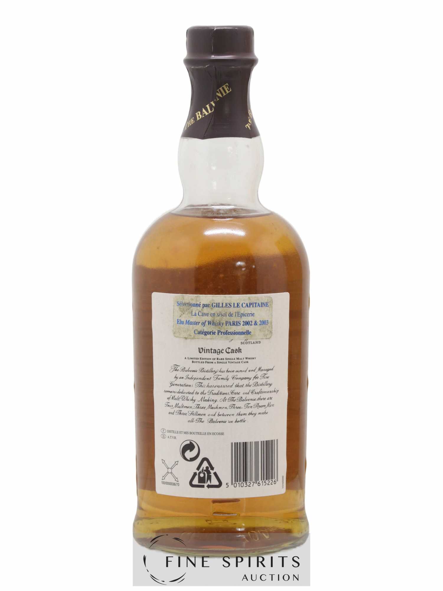 Balvenie (The) 1973 Of. Vintage Cask Cask n°9214 - One of 213 - bottled 2004 - Lot de 1 bouteille - 2