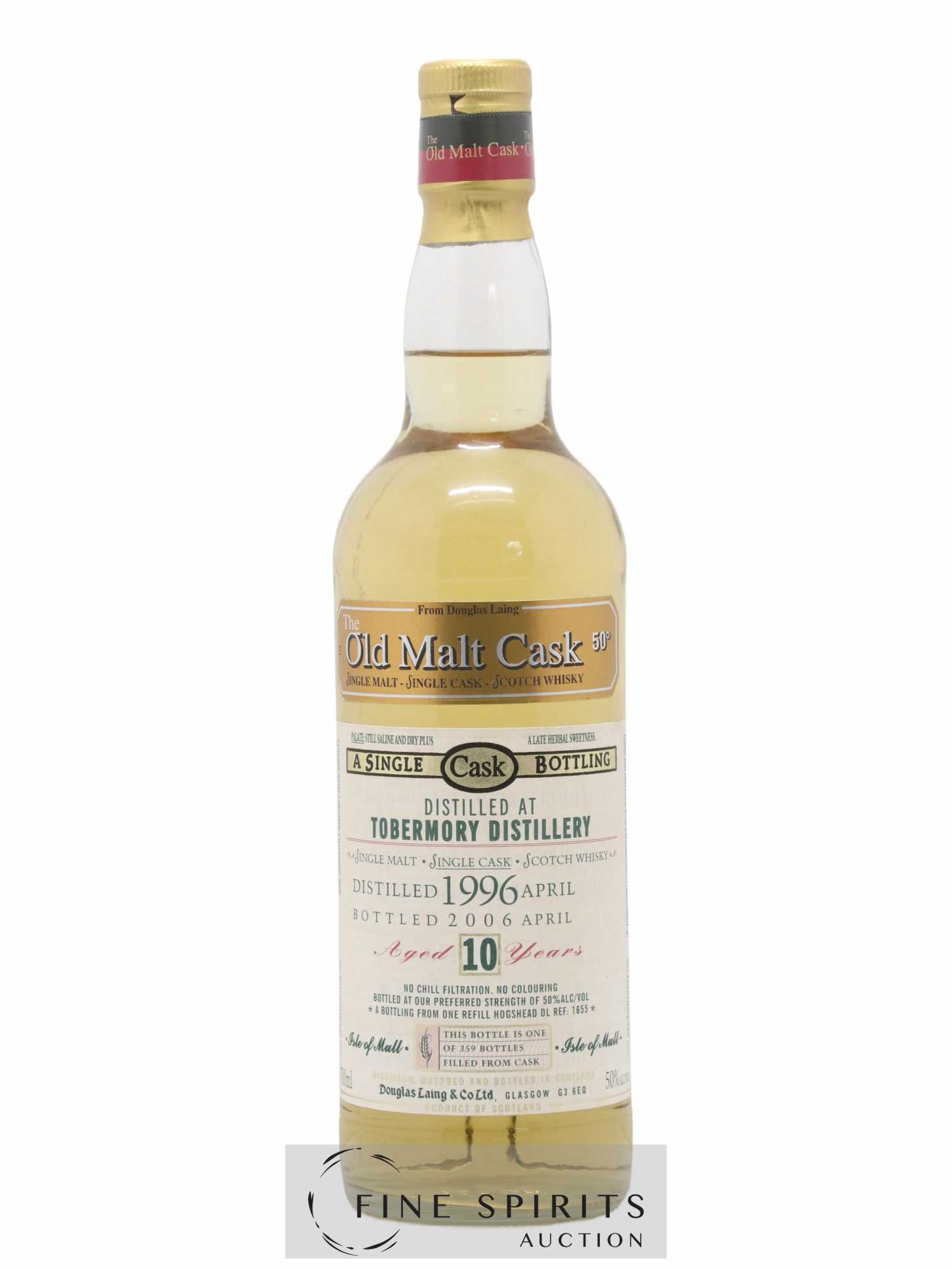 Tobermory 10 years 1996 Douglas Laing Cask n°DL REF 1655 - One of 359 - bottled 2006 The Old Malt Cask - Lot de 1 bouteille - 0