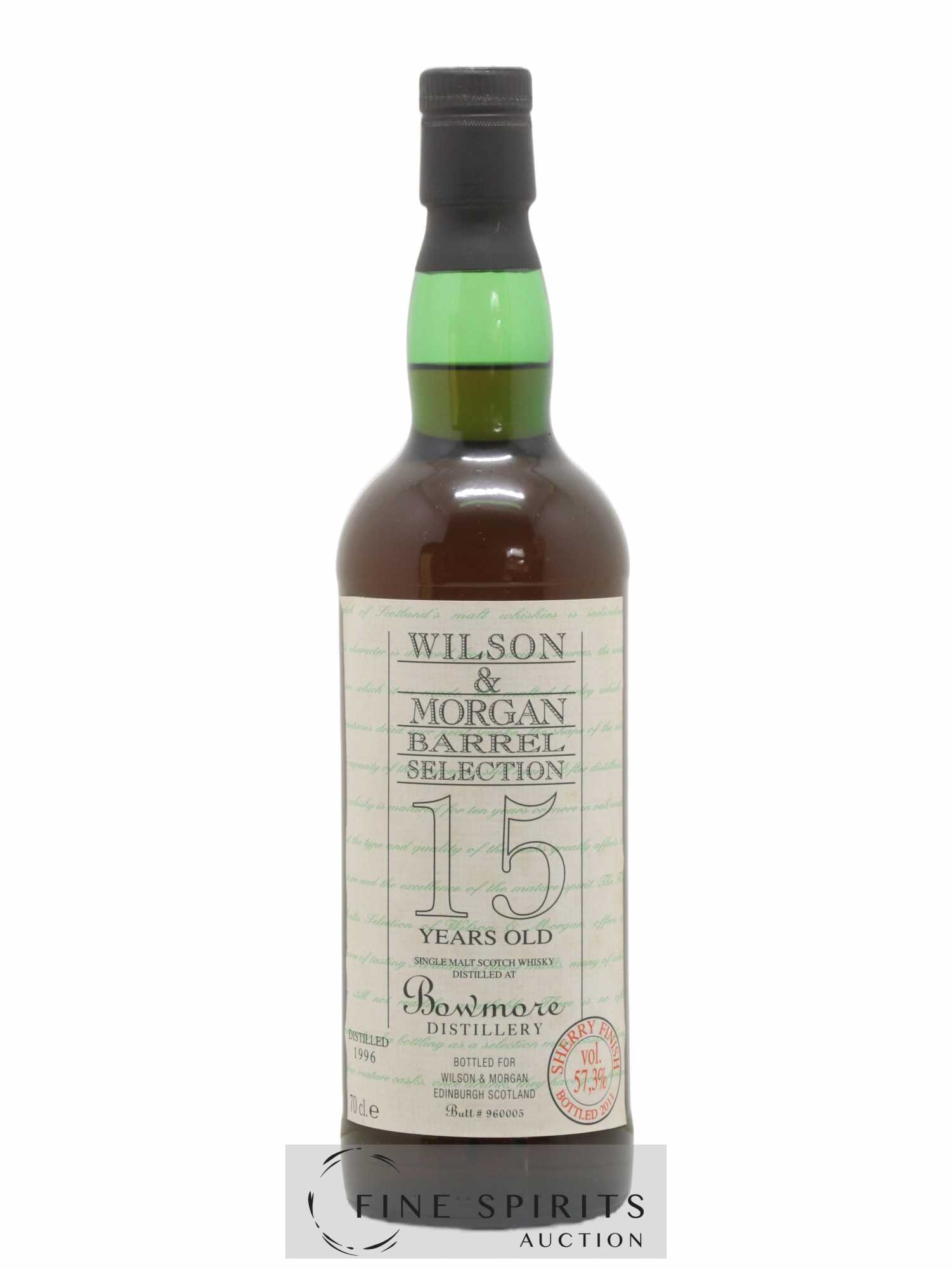 Bowmore 15 years 1996 Wilson & Morgan Sherry Finish - bottled 2011 Barrel Selection - Lot de 1 bouteille - 1