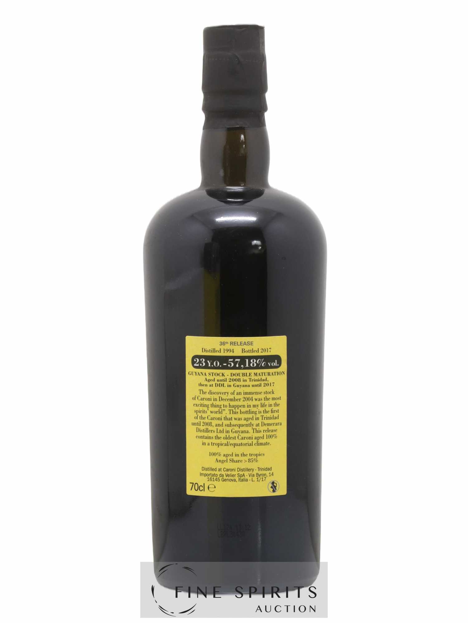 Caroni 23 years 1994 Velier 36th Release Double Maturation - bottled 2017 Guyana Stock - Lot de 1 bouteille - 2
