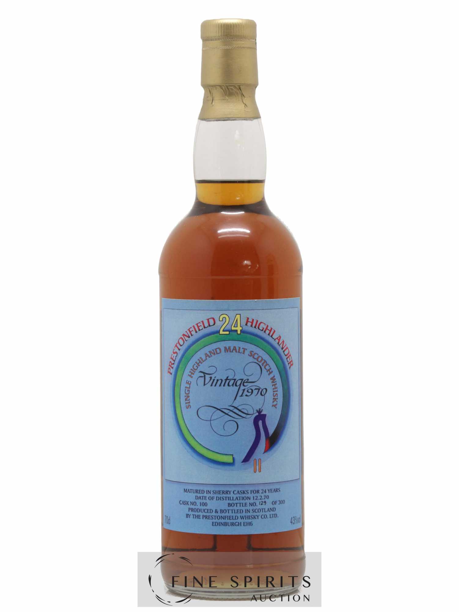 The Glendronach 24 years 1970 Of. The Prestonfield Sherry Cask n°100 - One of 300 - Lot de 1 bouteille - 1