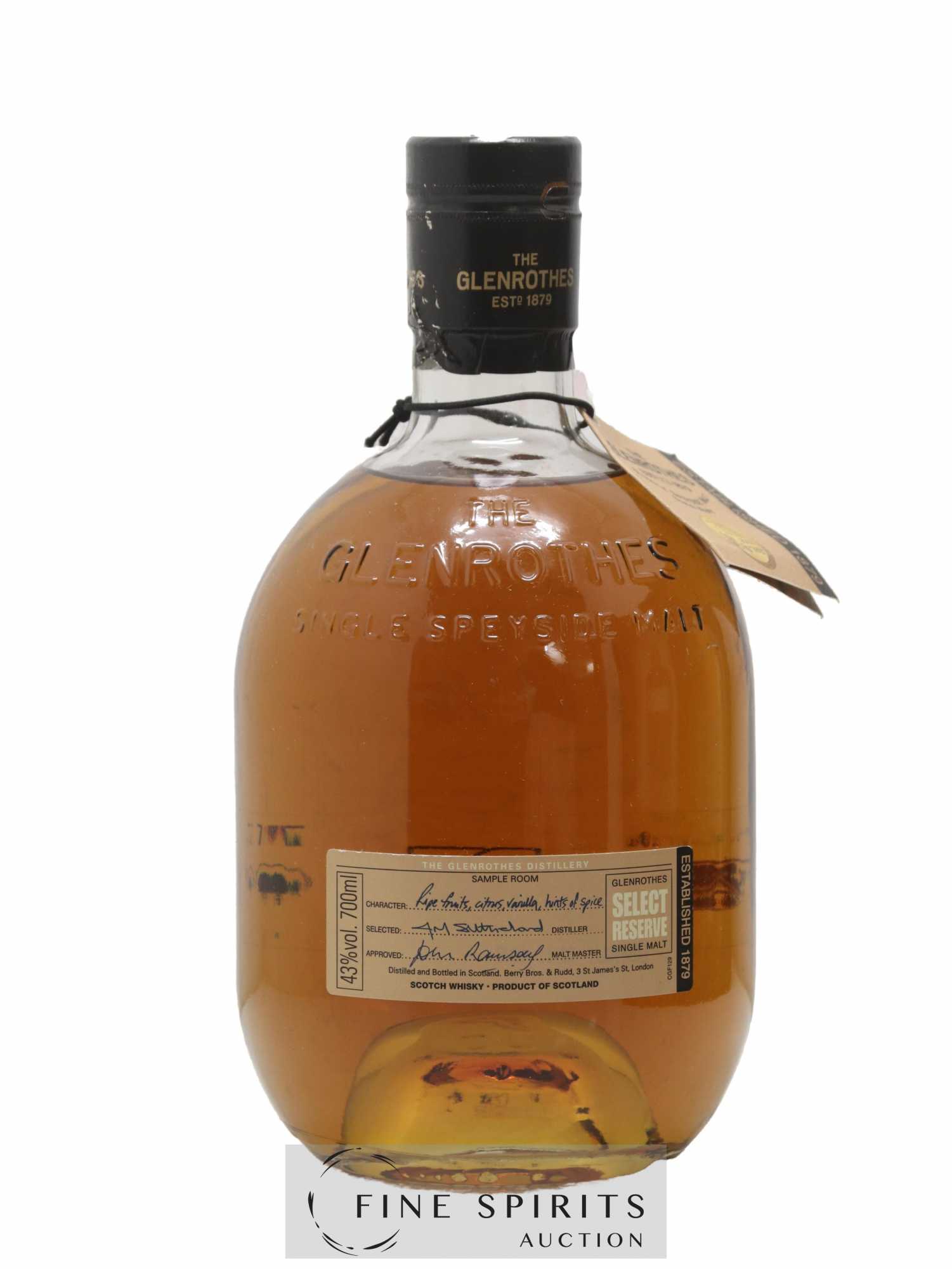 Glenrothes Of. Select Reserve with 1 minionette 1991 Sample Room plus miniature de 10cl - Posten von 1 Flasche - 1