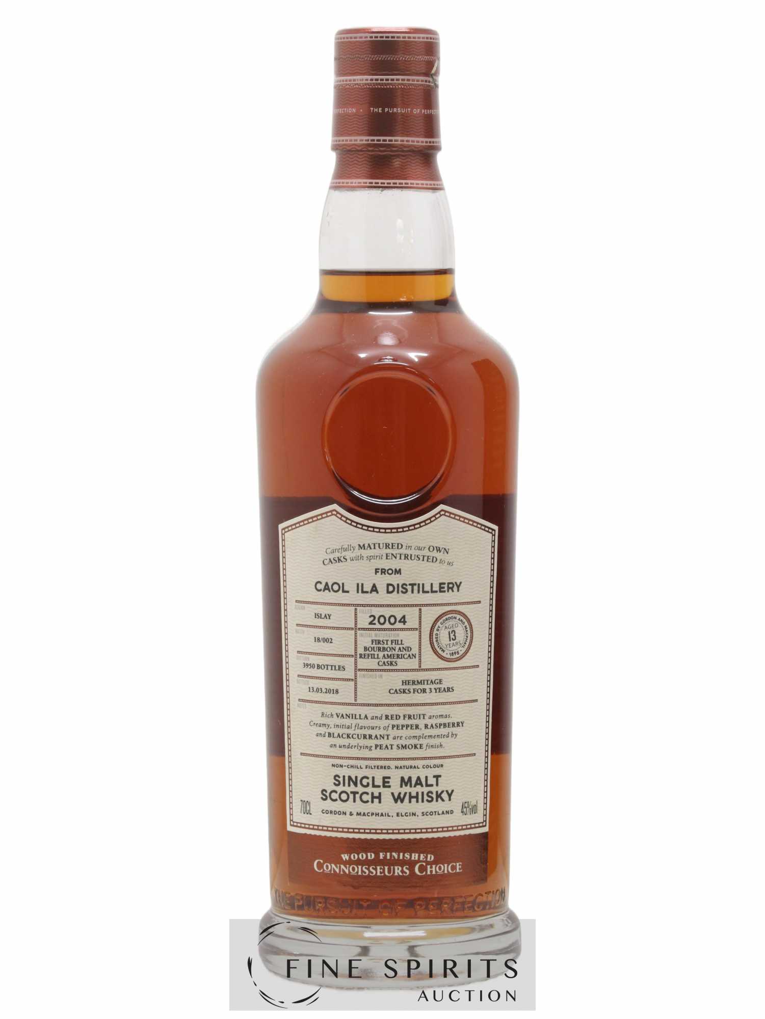 Caol Ila 13 years 2004 Gordon & MacPhail Hermitage Wood Finish Cask n°18-002 - One of 3950 - bottled 2018 Connoisseurs Choice - Lot de 1 bouteille - 1