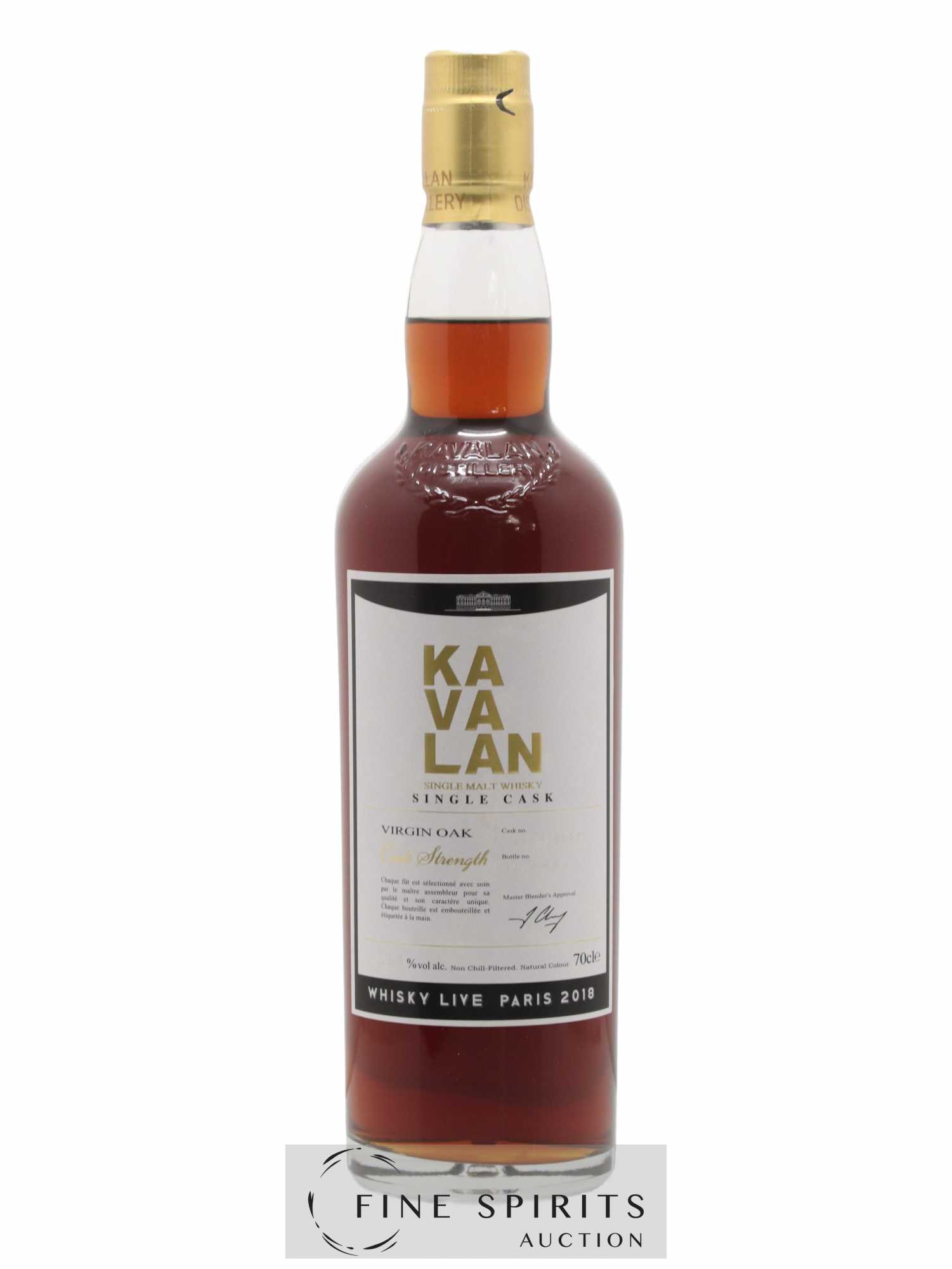 Kavalan Of. Single Cask n°N060828A47 - One of 89 bottles - bottled 2018 Whisky Live Paris 2018 Cask Strength - Lot de 1 bouteille - 1