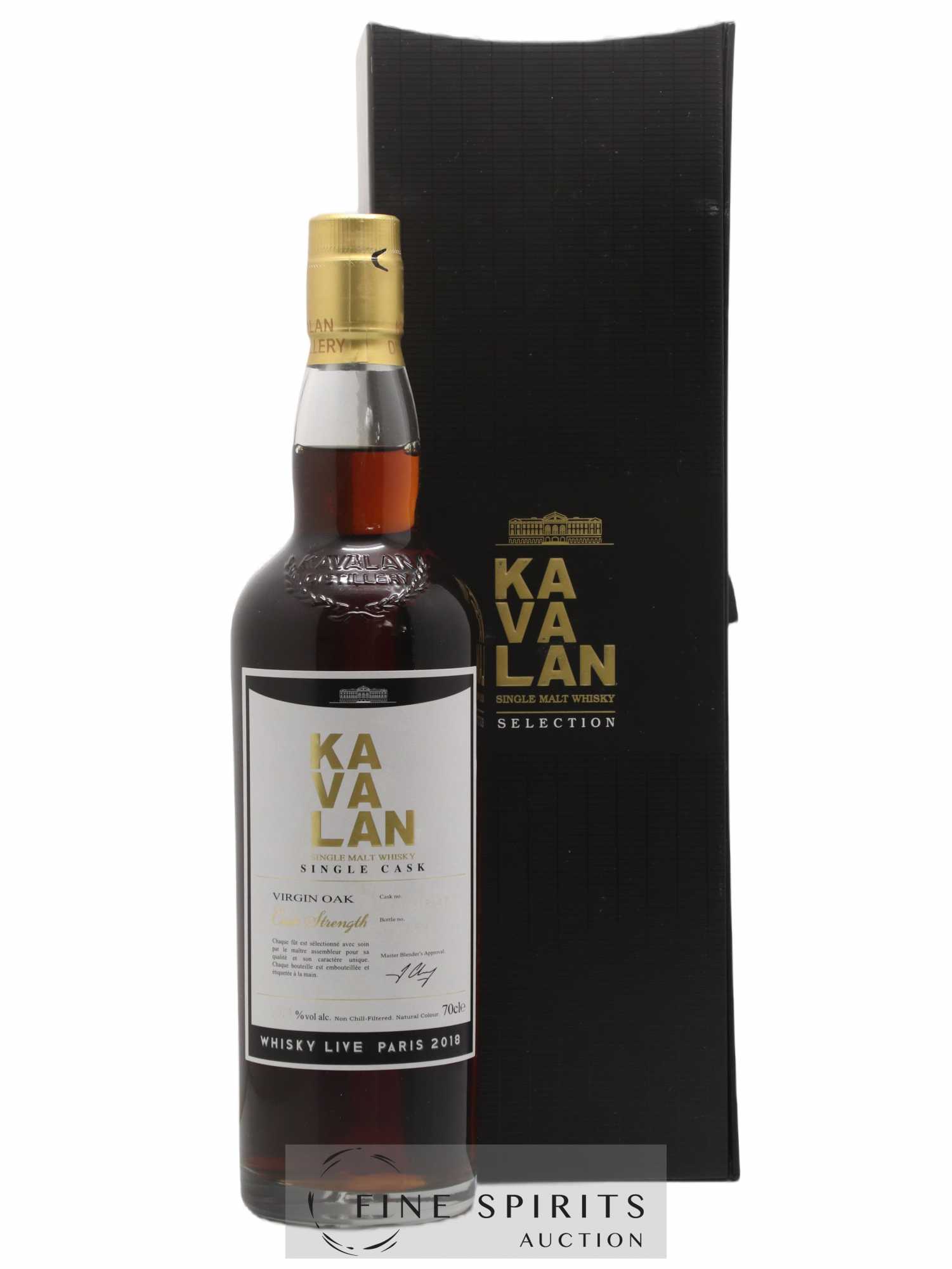 Kavalan Of. Single Cask n°N060828A47 - One of 89 bottles - bottled 2018 Whisky Live Paris 2018 Cask Strength - Lot de 1 bouteille - 0