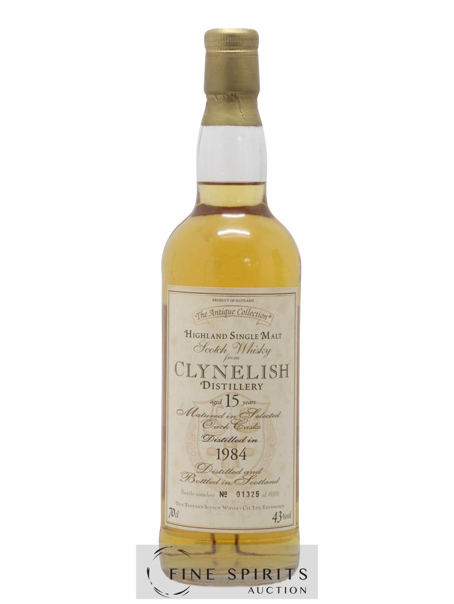 Clynelish 15 years 1984 Dun Eideann Selected Oak Casks - One of 4000 The Antique Collection - Lot de 1 bouteille - 1
