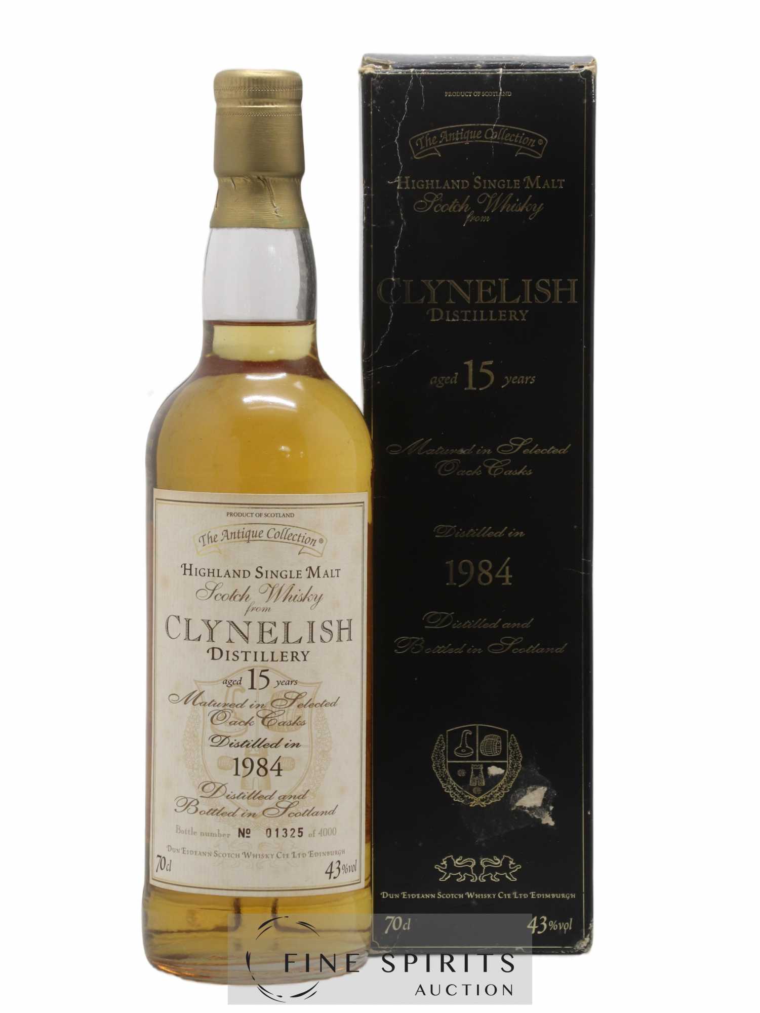 Clynelish 15 years 1984 Dun Eideann Selected Oak Casks - One of 4000 The Antique Collection - Lot de 1 bouteille - 0