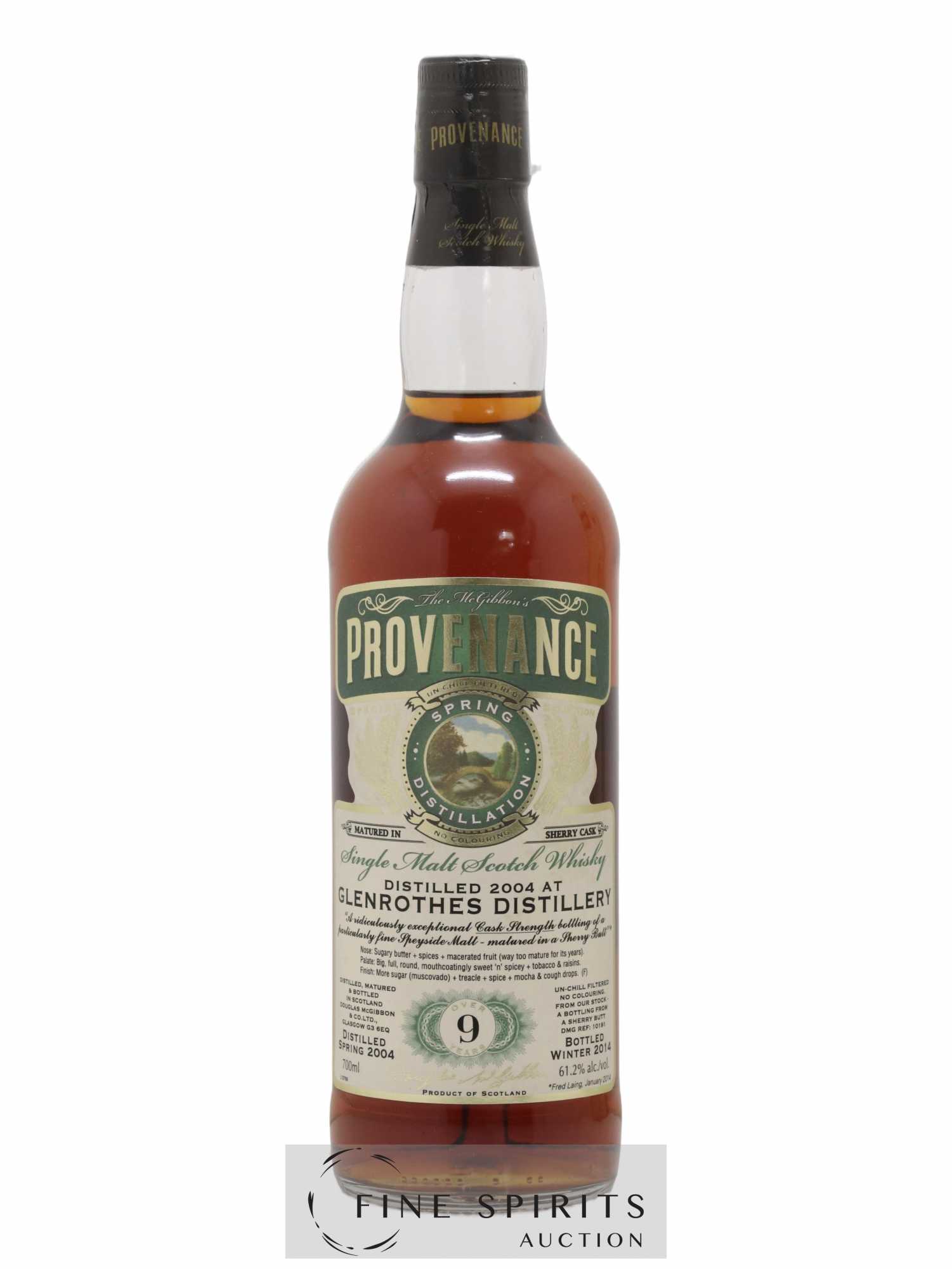 Glenrothes 9 years 2004 Douglas McGibbon Provenance Spring Distillation - DMG Ref 10191 - bottled 2014 Special Selection - Lot de 1 bouteille - 1