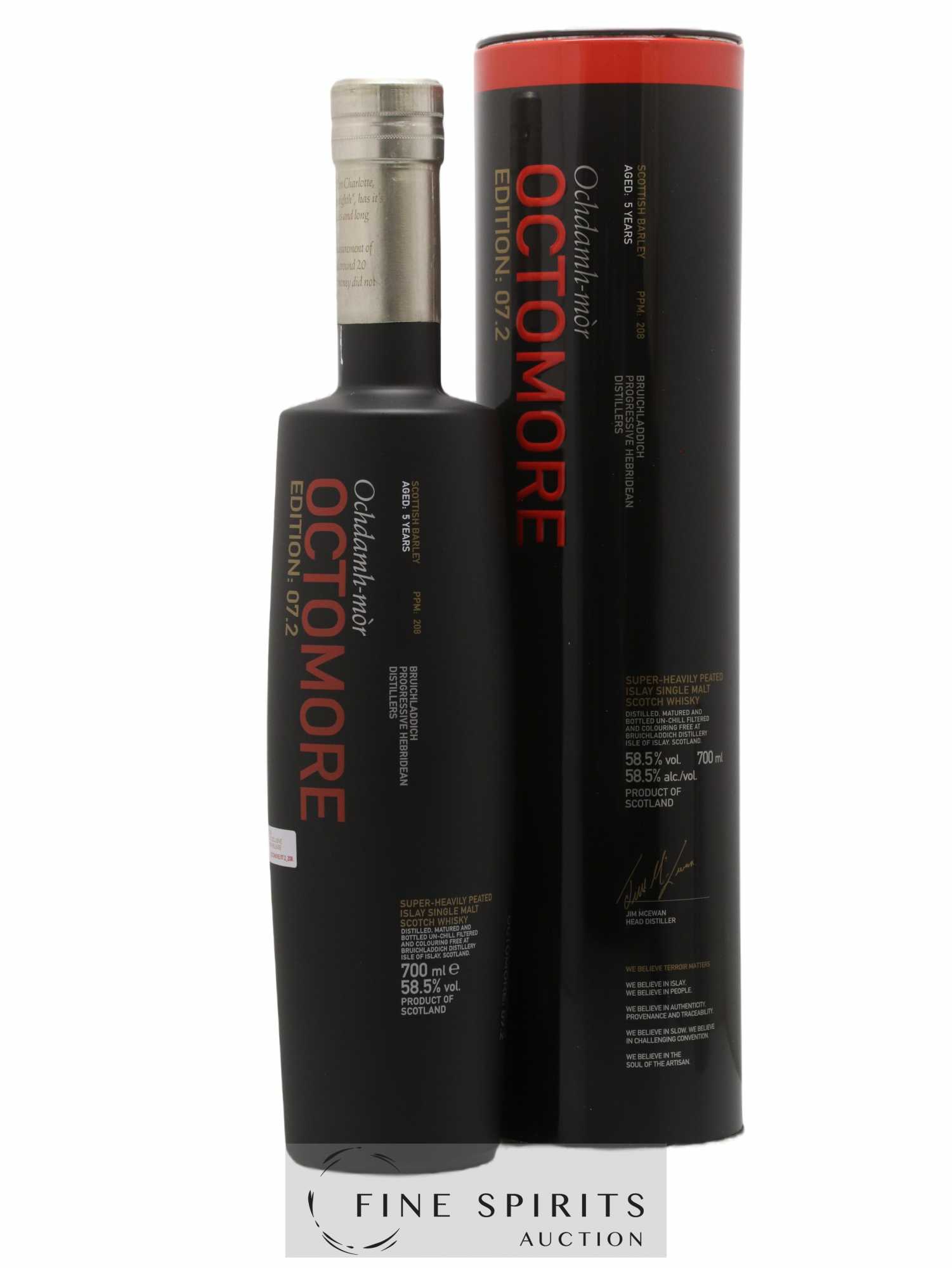 Octomore 5 years Of. Edition 07.2 Scottish Barley Limited Edition - Lot de 1 bouteille - 0