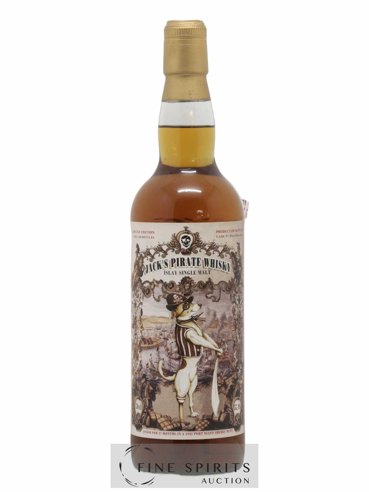 Jack's Pirate Whisky Jack Wiebers Port Ellen Finish - One of 328 Limited Edition - Lot de 1 bouteille - 0
