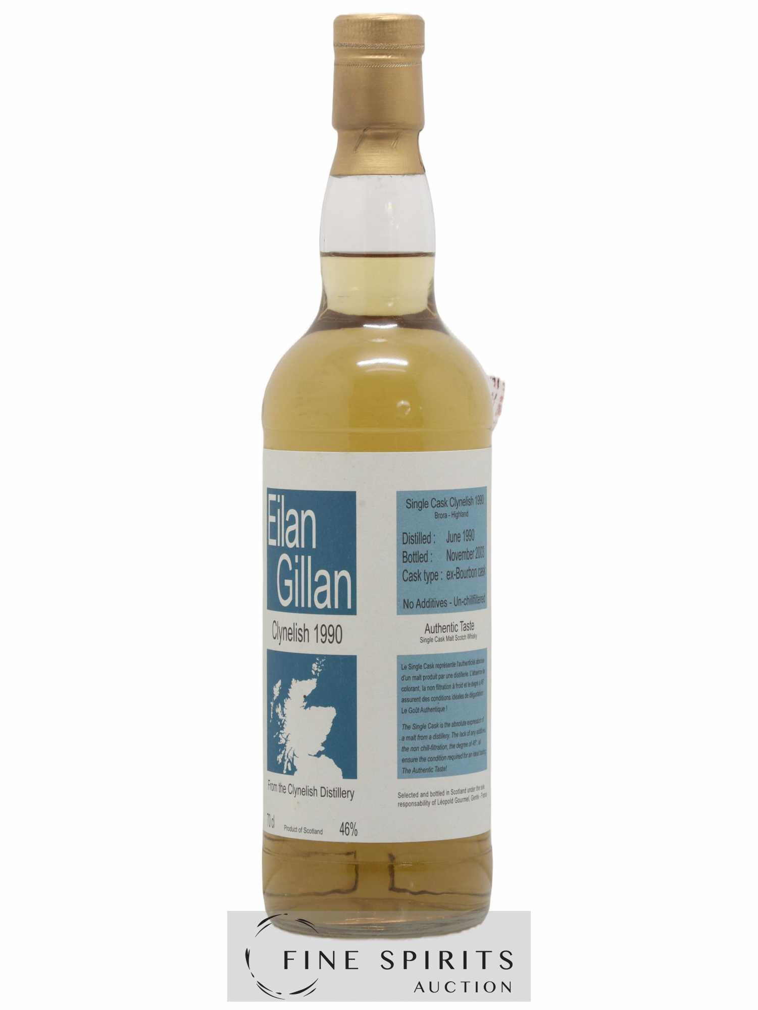 Clynelish 23 years 1990 Eilan Gillan Authentic Taste Ex-Bourbon Cask - bottled 2003 - Lot de 1 bouteille - 0