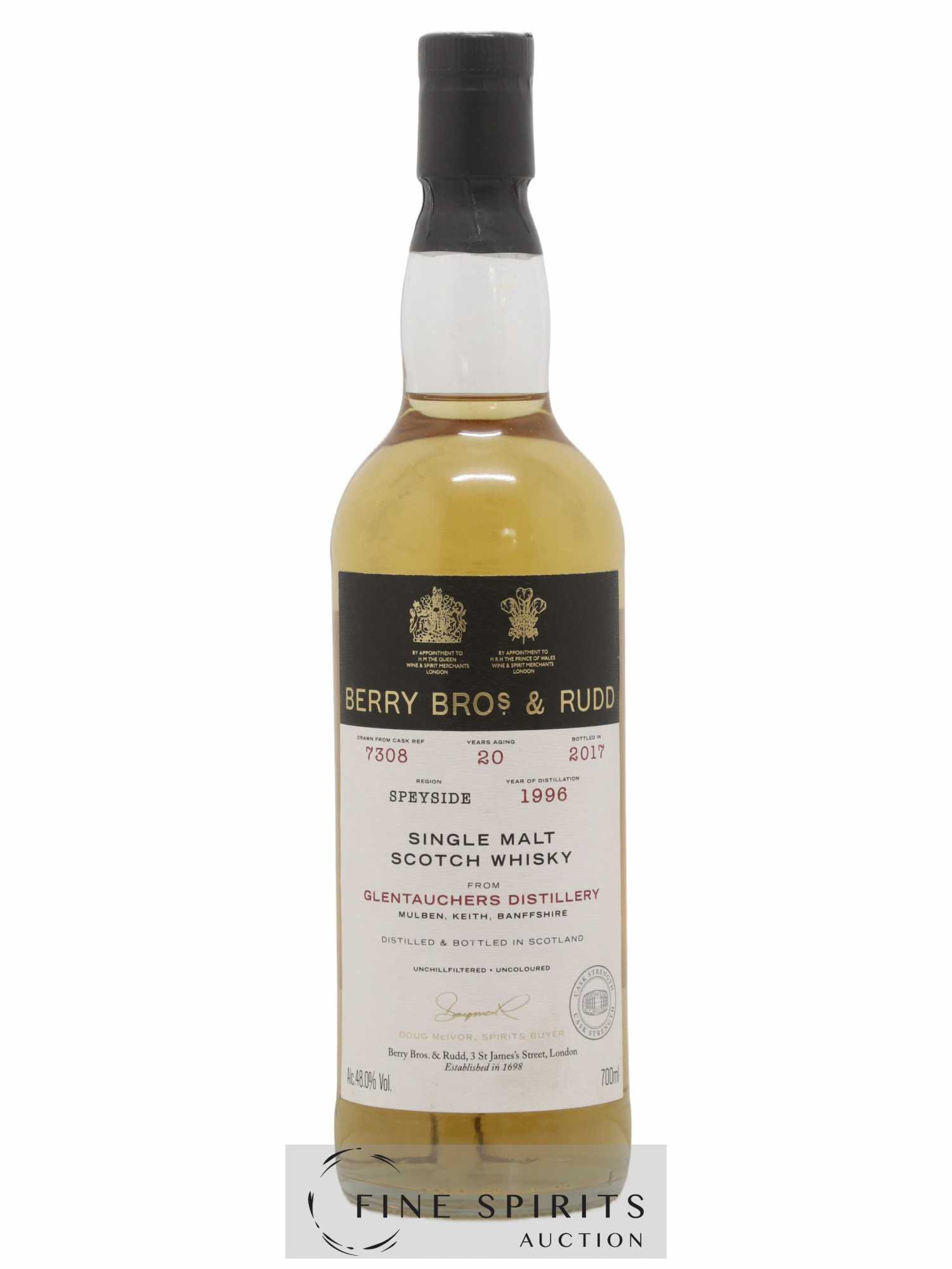 Glentauchers 20 years 1996 Berry Bros & Rudd Cask Ref 7308 - bottled 2017 - Lot de 1 bouteille - 0