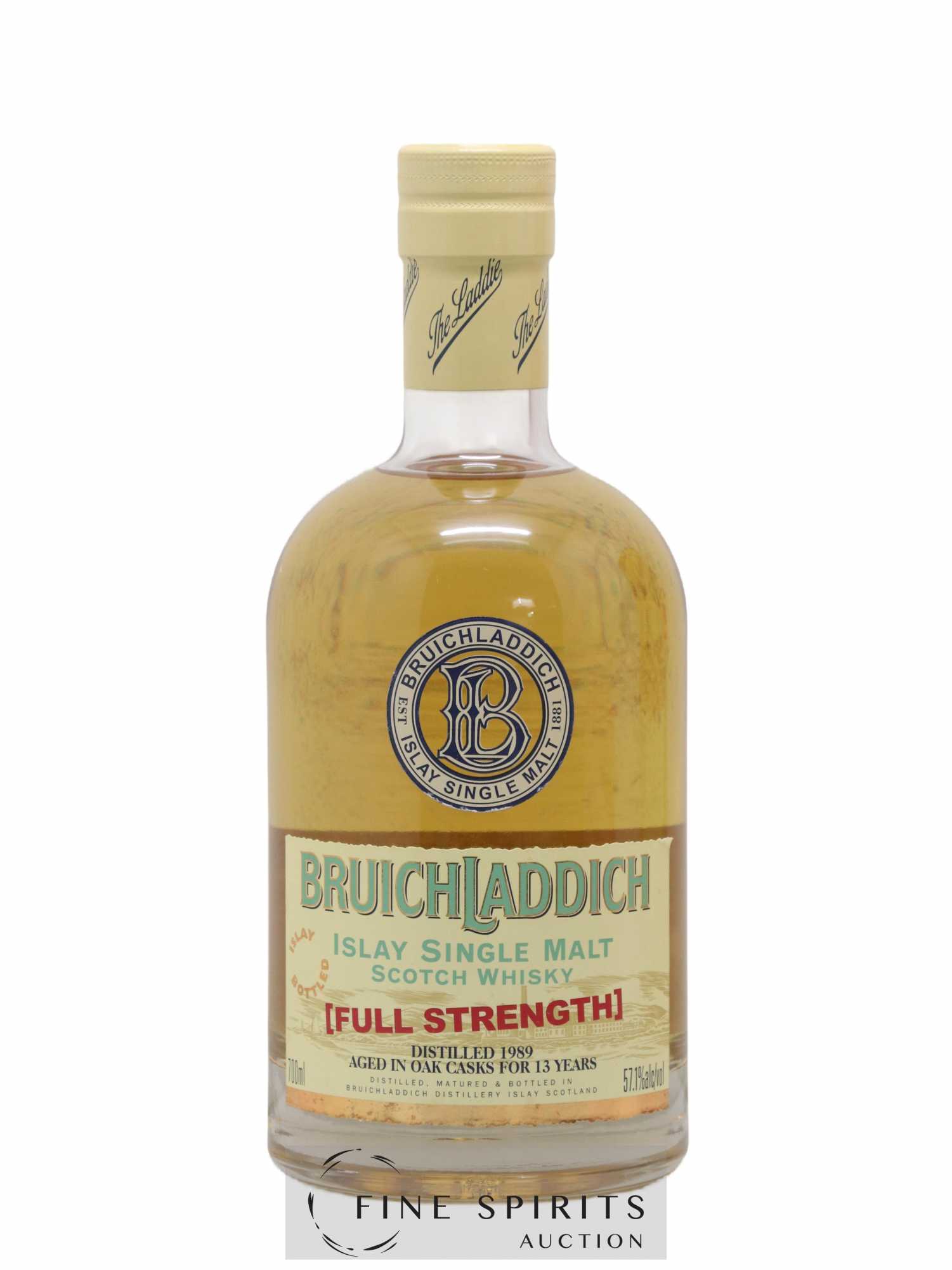 Bruichladdich 13 years 1989 Of. Full Strength Oak Casks - Lot de 1 bouteille - 1