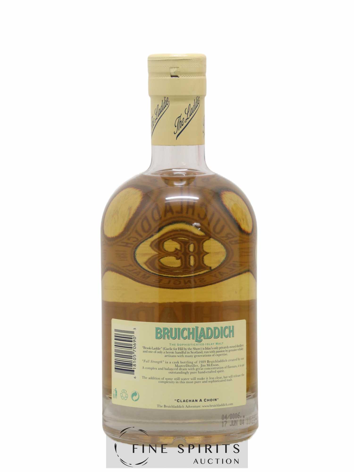 Bruichladdich 13 years 1989 Of. Full Strength Oak Casks - Lot de 1 bouteille - 2