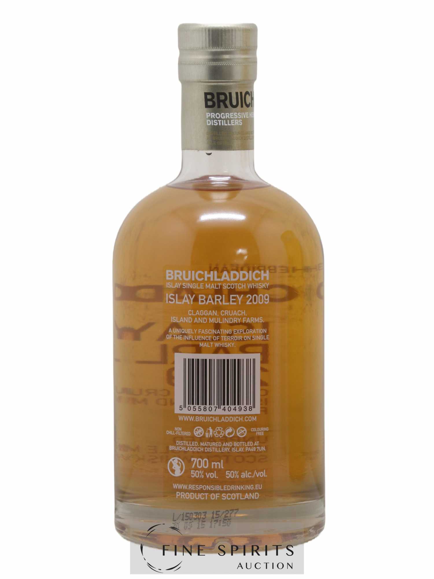 Bruichladdich 2009 Of. Islay Barley Unpeated - Lot de 1 bouteille - 2